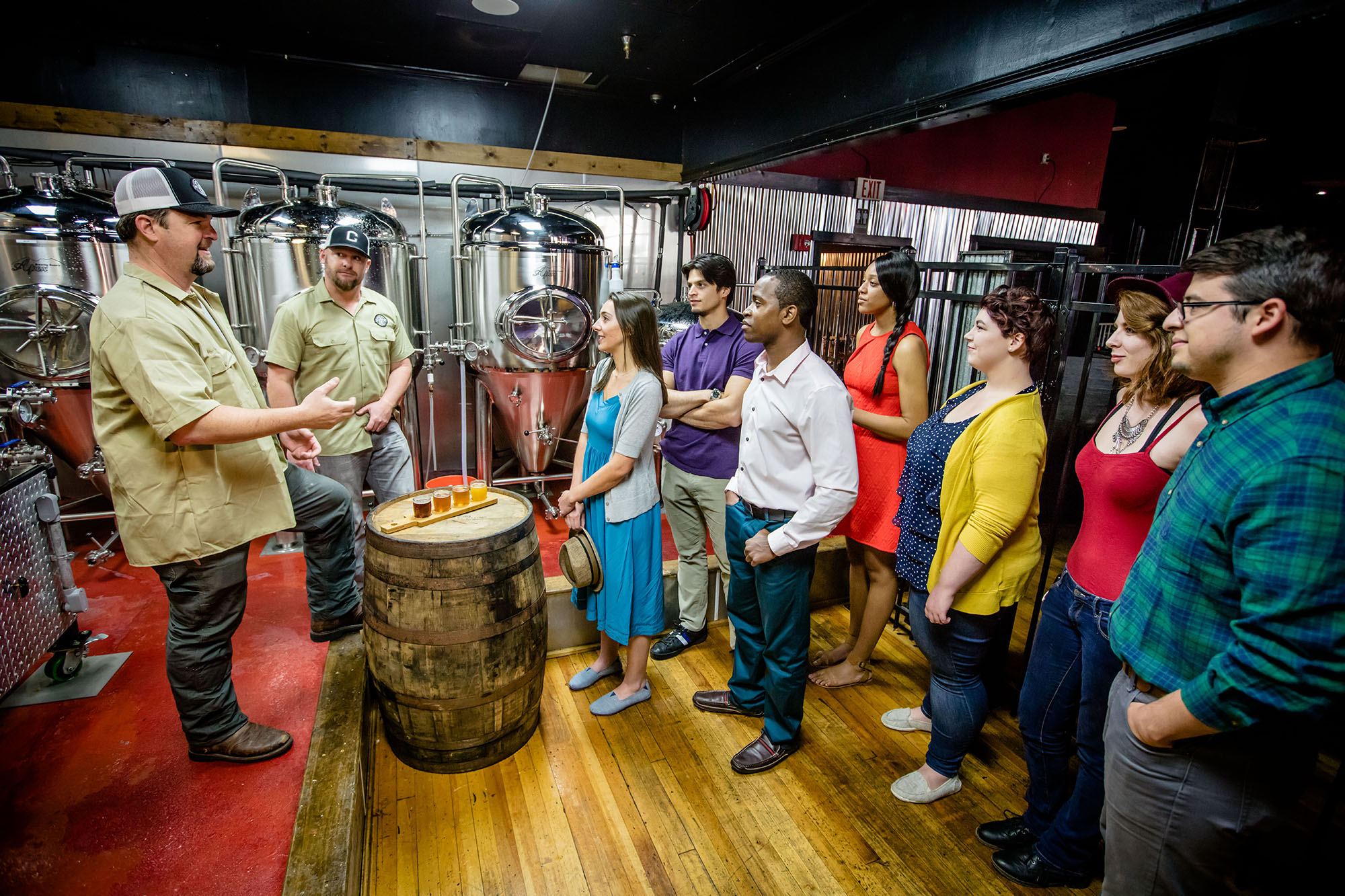 A group tour at Rome City Brewing Co. in Rome, Georgia