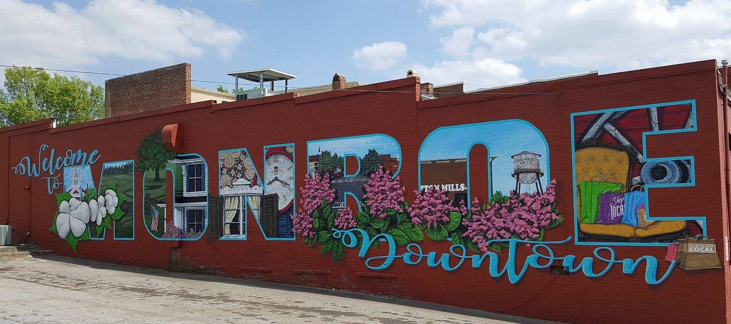Welcome to Monroe Downtown mural