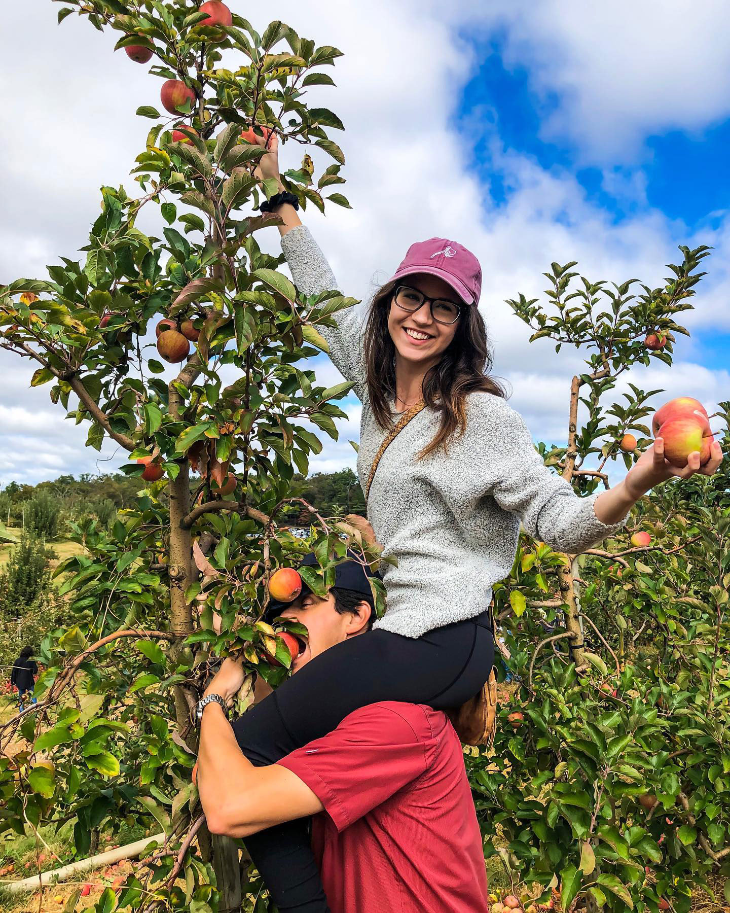Apple picking at Mercier Orchards in Blue Ridge, Georgia