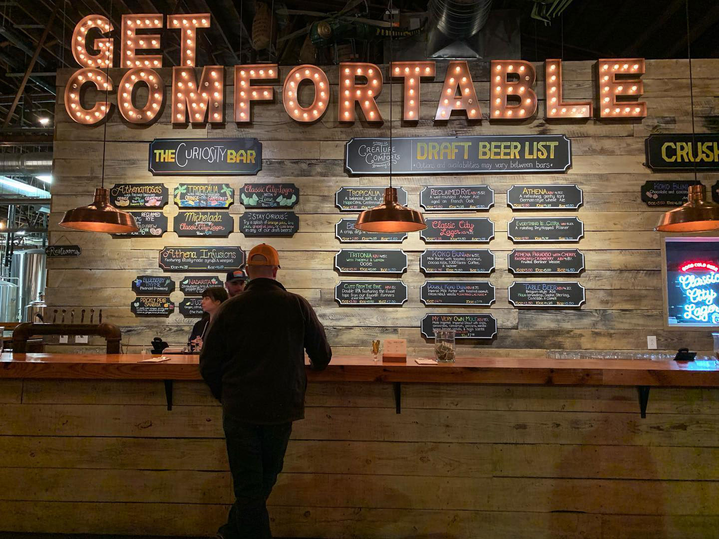 Creature Comforts Taproom in Athens, Georgia. Photo by @eatwell_traveloften_enjoyart