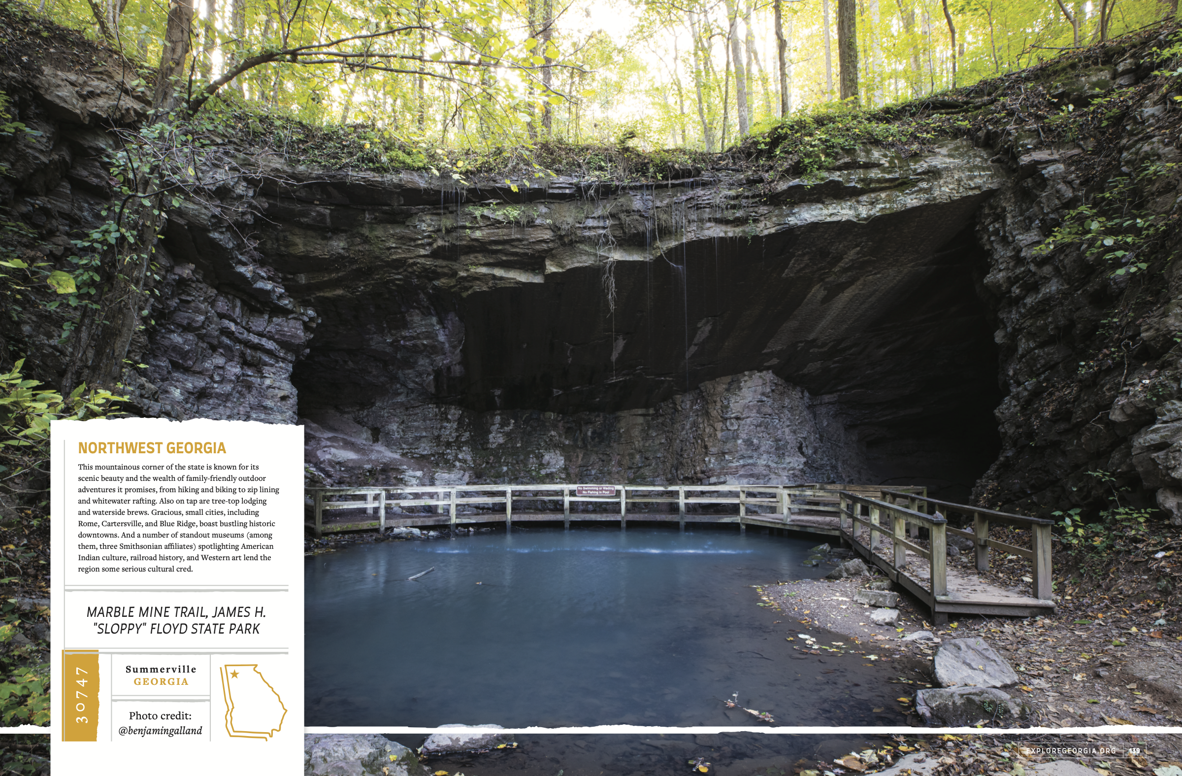 Marble Mine Trail in Summerville, Georgia