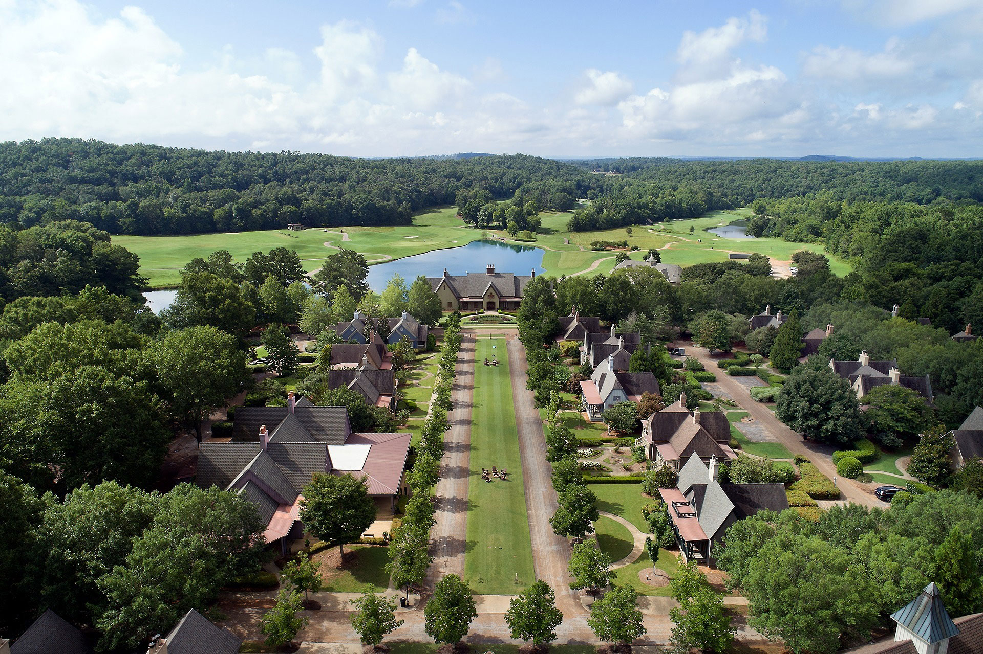Aerial view of Barnsley Resort in Adairsville, Georgia