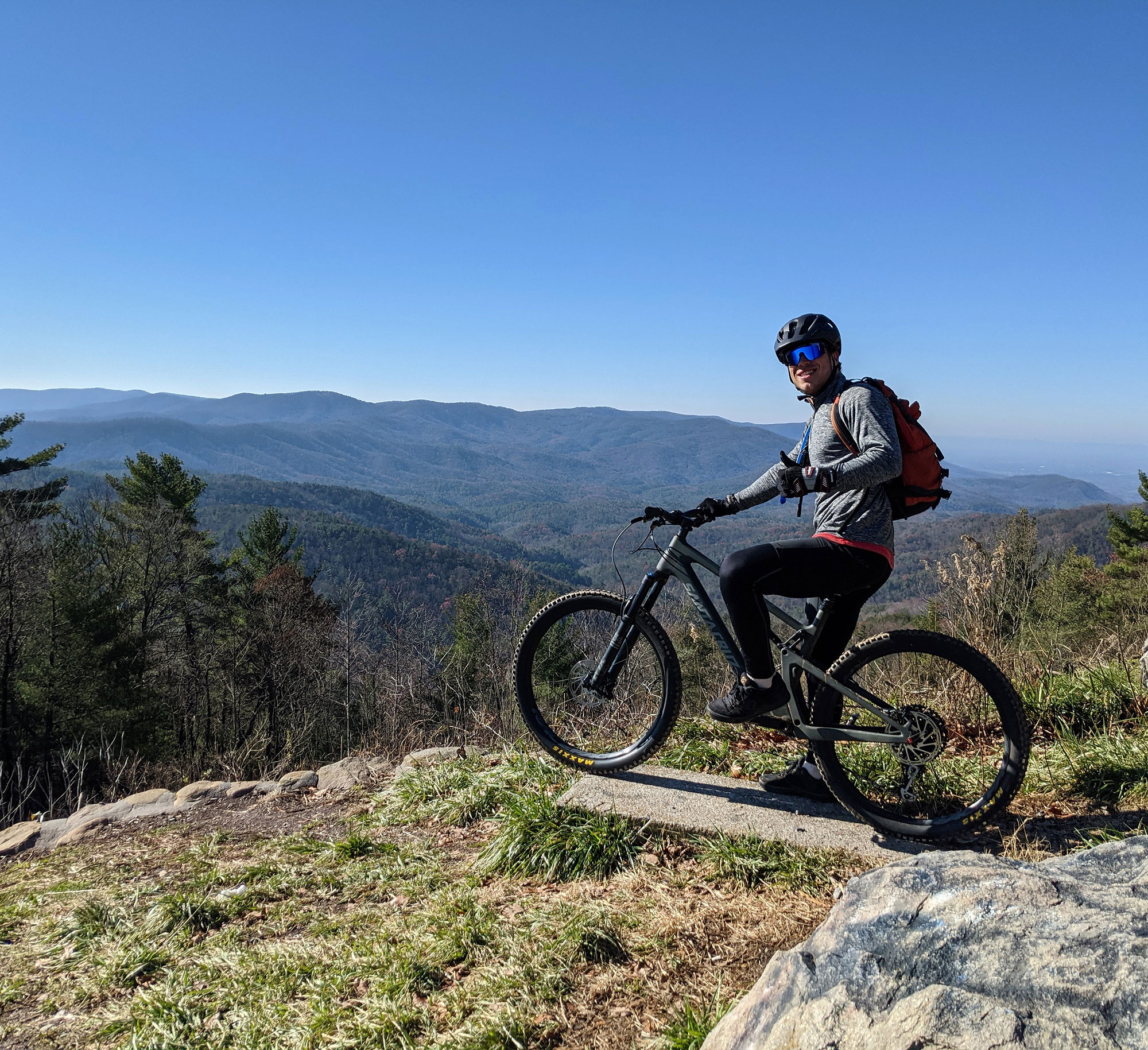 Mountain biking from Mulberry Gap in Ellijay, Georgia