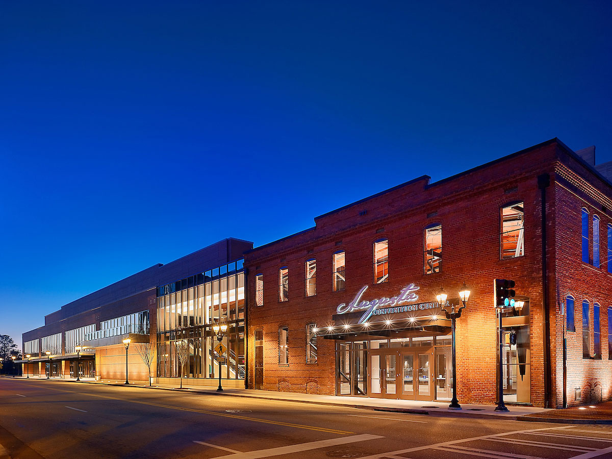 Exterior of the Augusta Convention Center in Augusta, Georgia