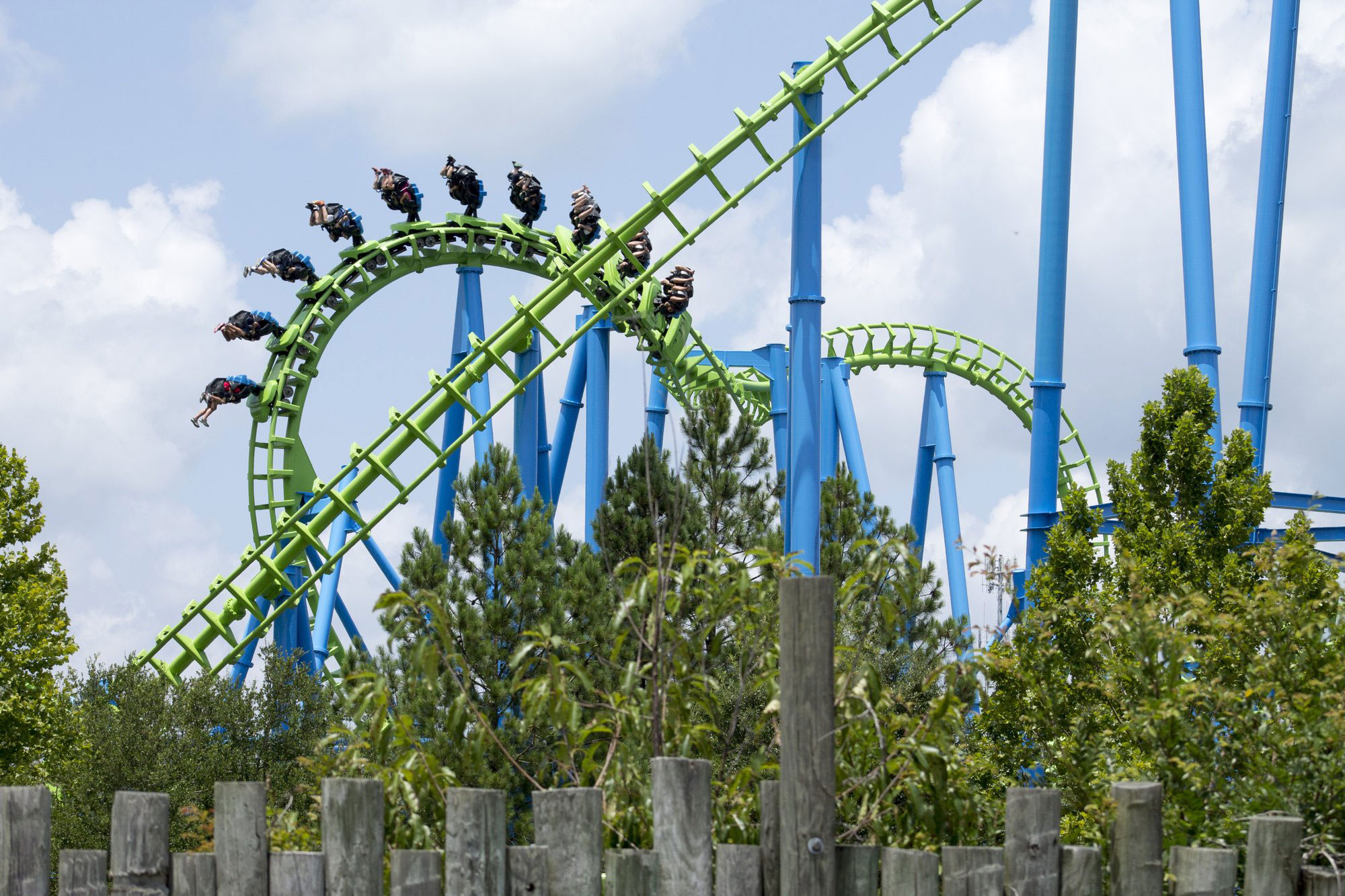 Twisted Typhoon roller coaster at Wild Adventures Theme Park in Valdosta, Georgia