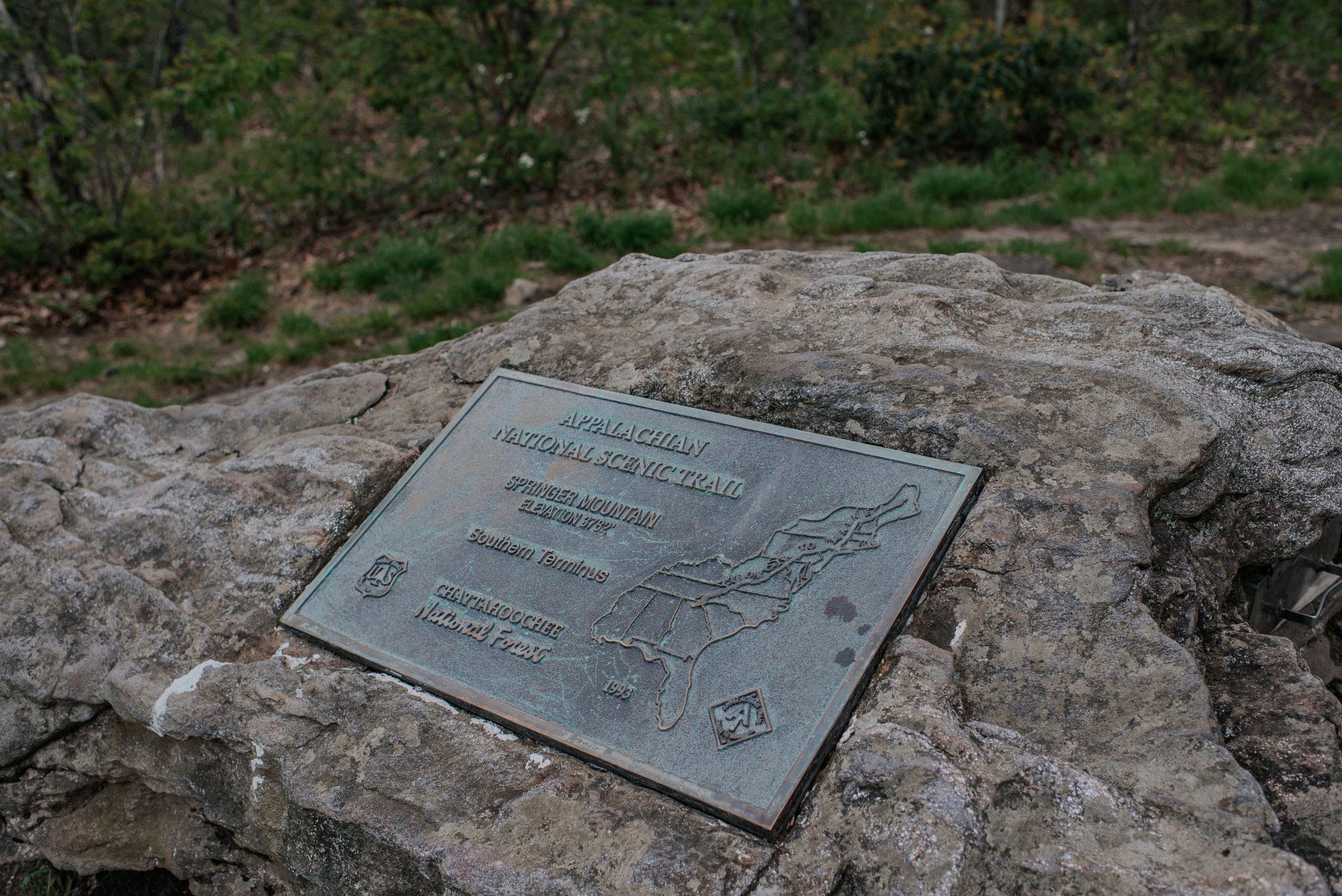 Appalachian Trail plaque in Georgia