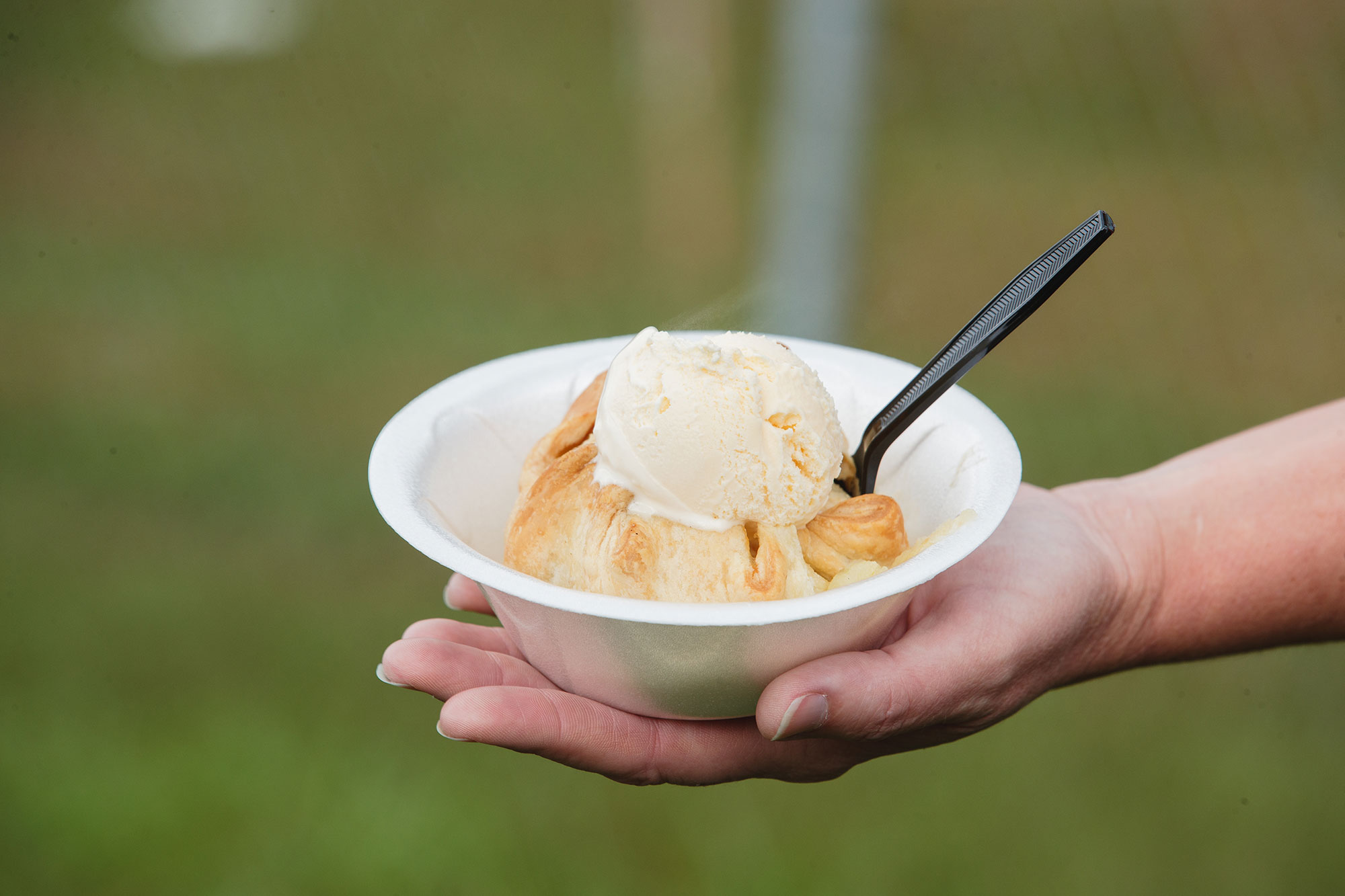 Apple treat at the Georgia Apple Festival in Ellijay, Georgia