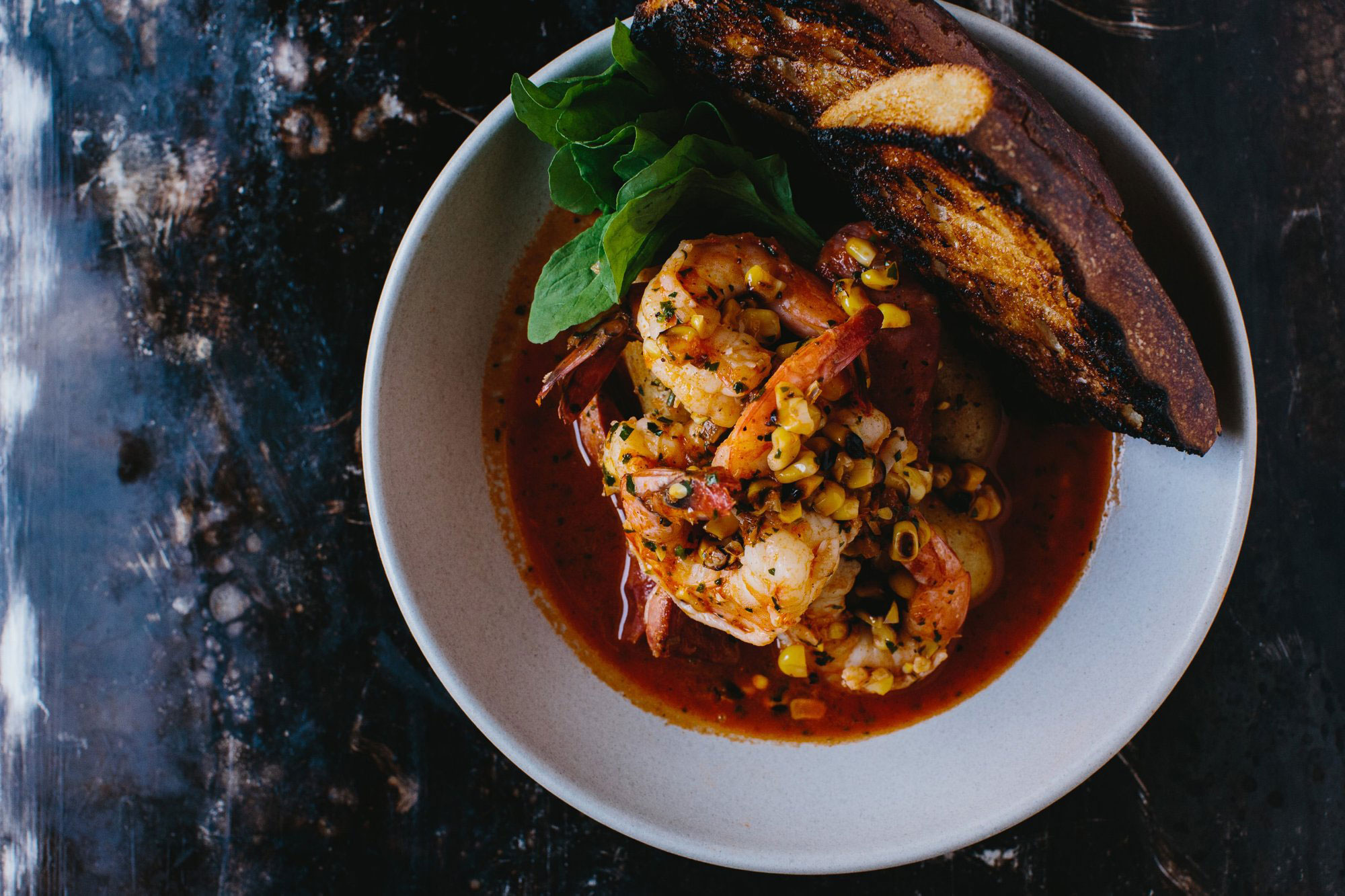 Frogmore stew at Five & Ten in Athens, Georgia