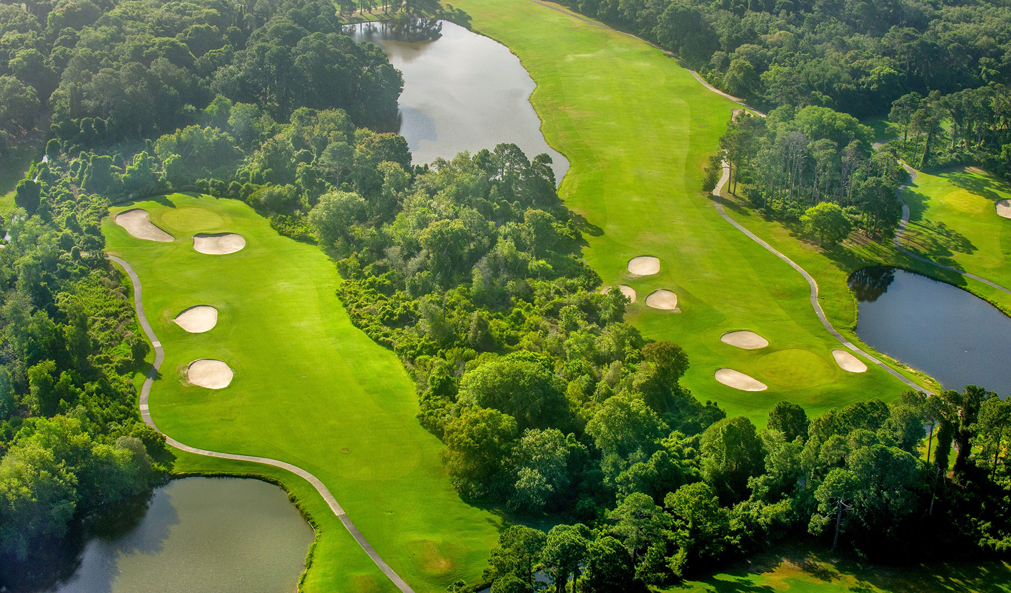 Aerial view of golf course on Jekyll Island, Georgia. Photo courtesy @jekyll_island