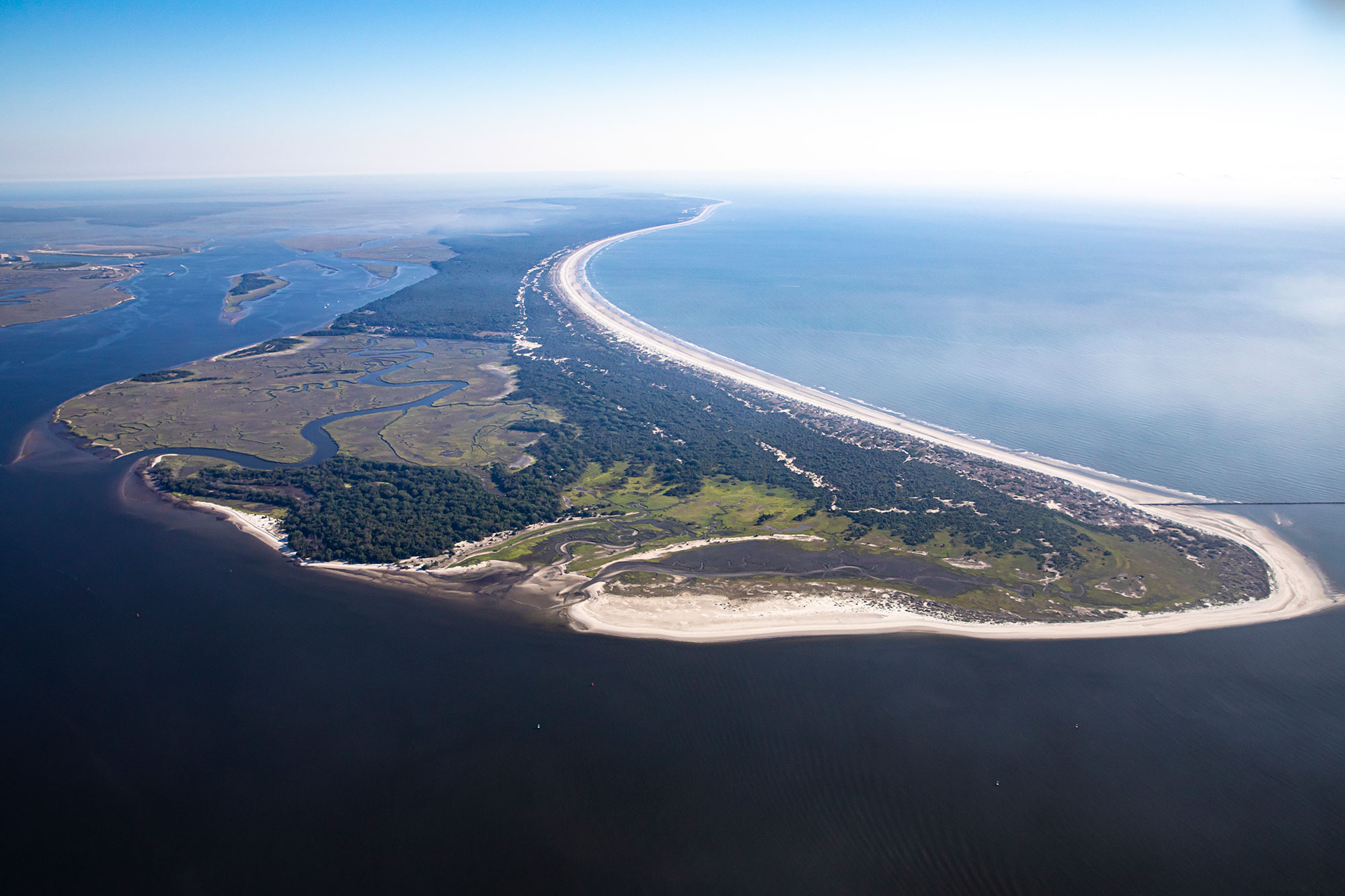 Aerial view of Cumberland Island, Georgia