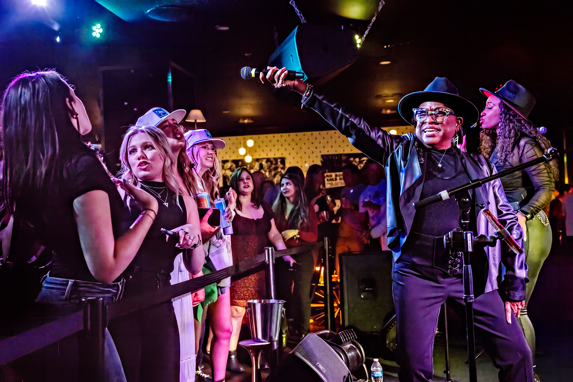 Band and dancing crowd at Roaring Social in Alpharetta, Georgia