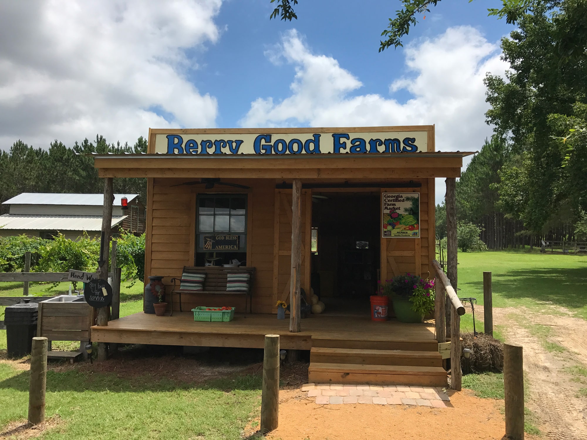 Shop for organically grown fruits and vegetables at Berry Good Farms in Tifton, Georgia