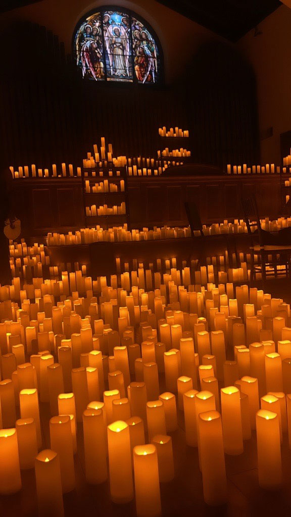 Candlelight concert in a church