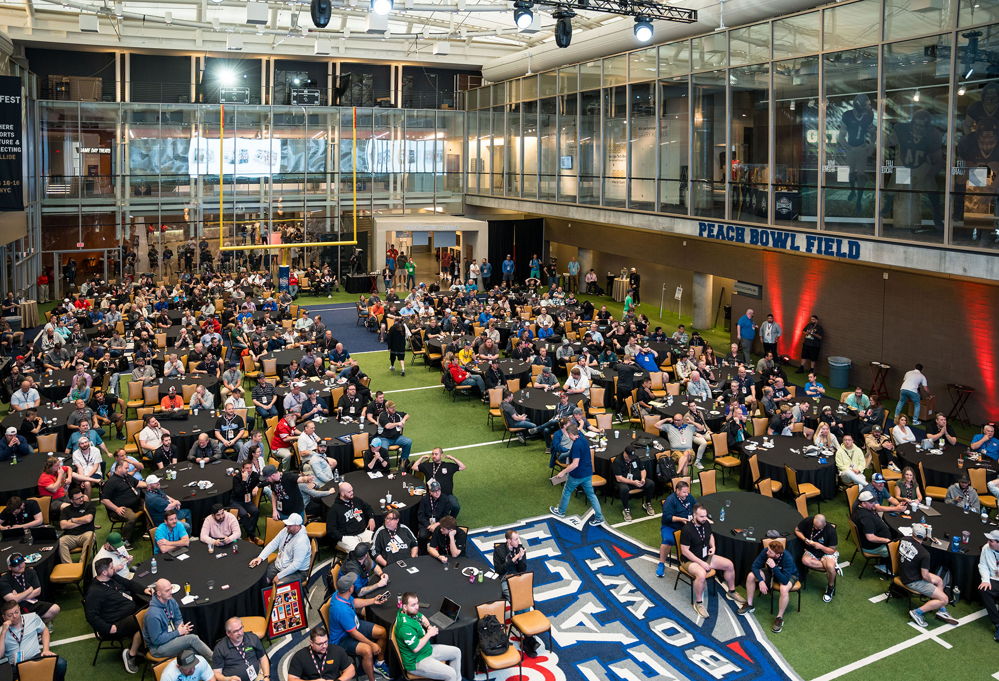 Meeting on the playing field at College Football Hall of Fame in Atlanta, Georgia