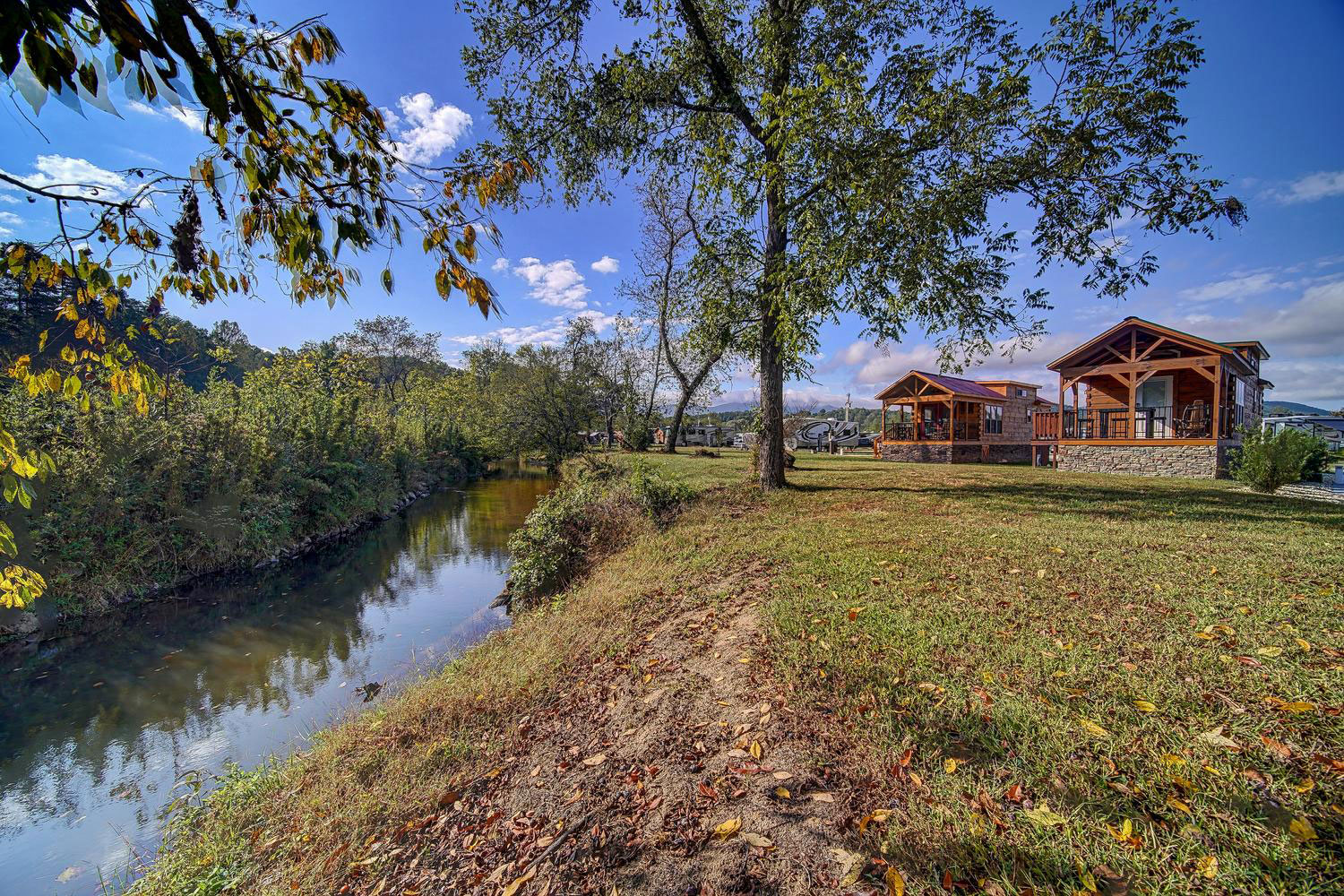 Cabins at Crossing Creeks RV Resort and Spa in Blairsville, Georgia