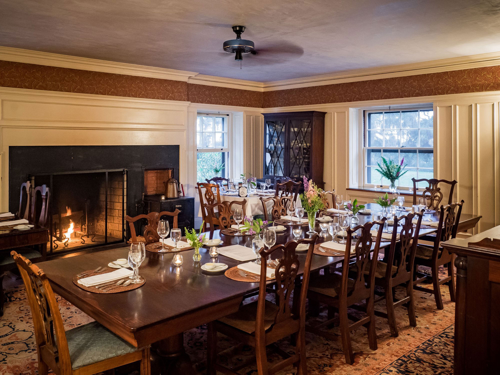 Dining room at Greyfield Inn on Cumberland Island, Georgia