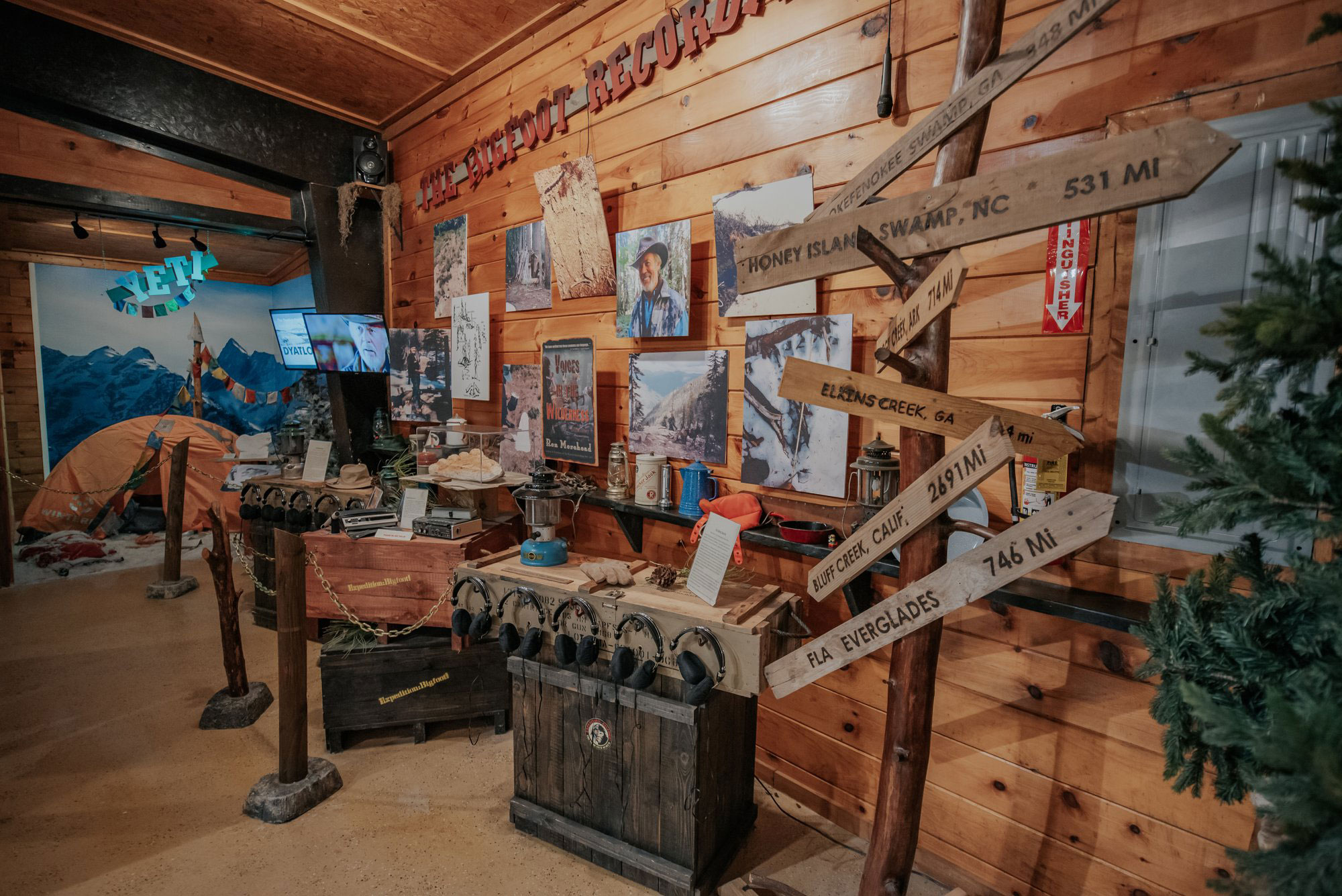 Exhibits at Expedition: Bigfoot! in Cherry Log, Georgia