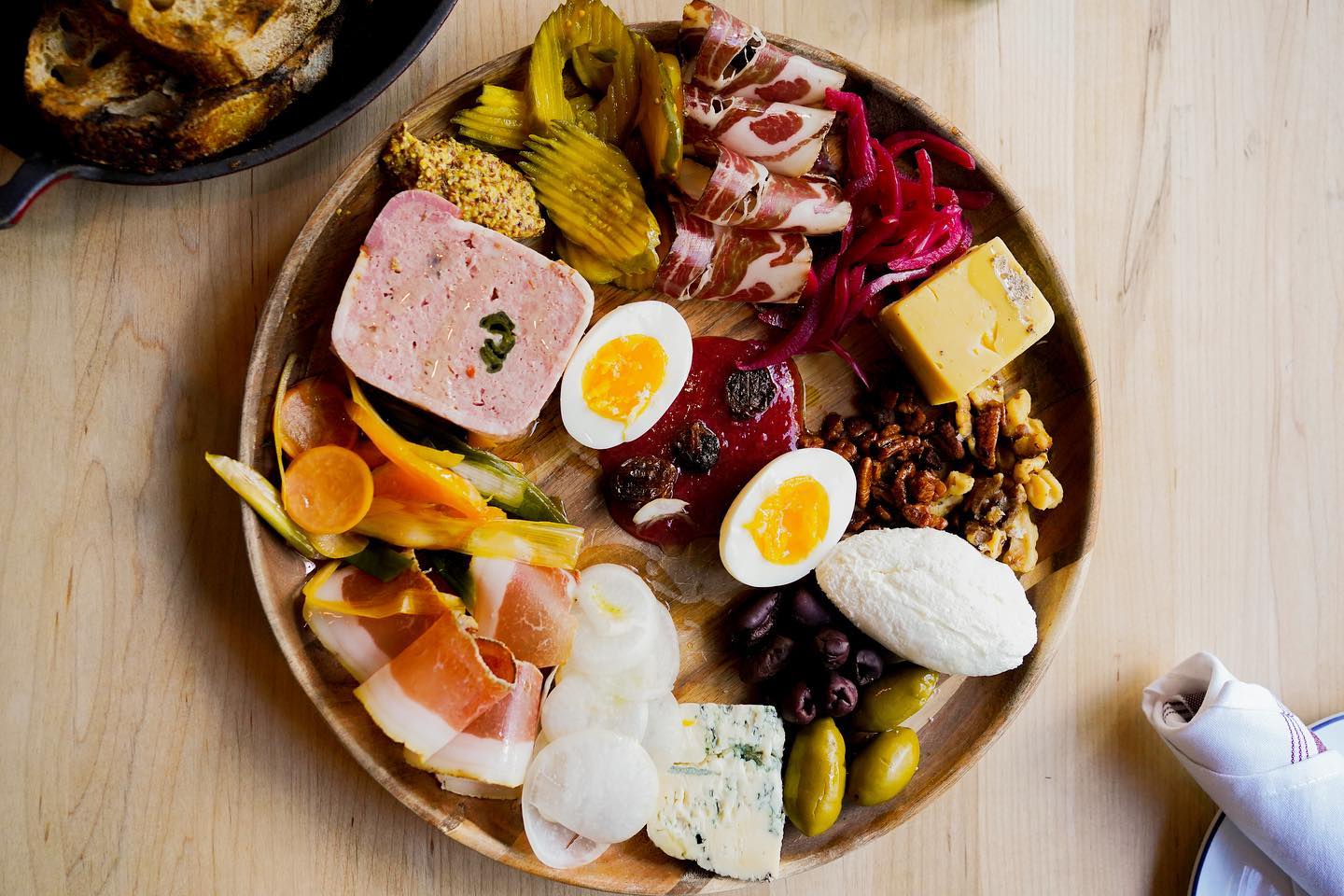 Family platter at The Deer and The Dove in Decatur, Georgia