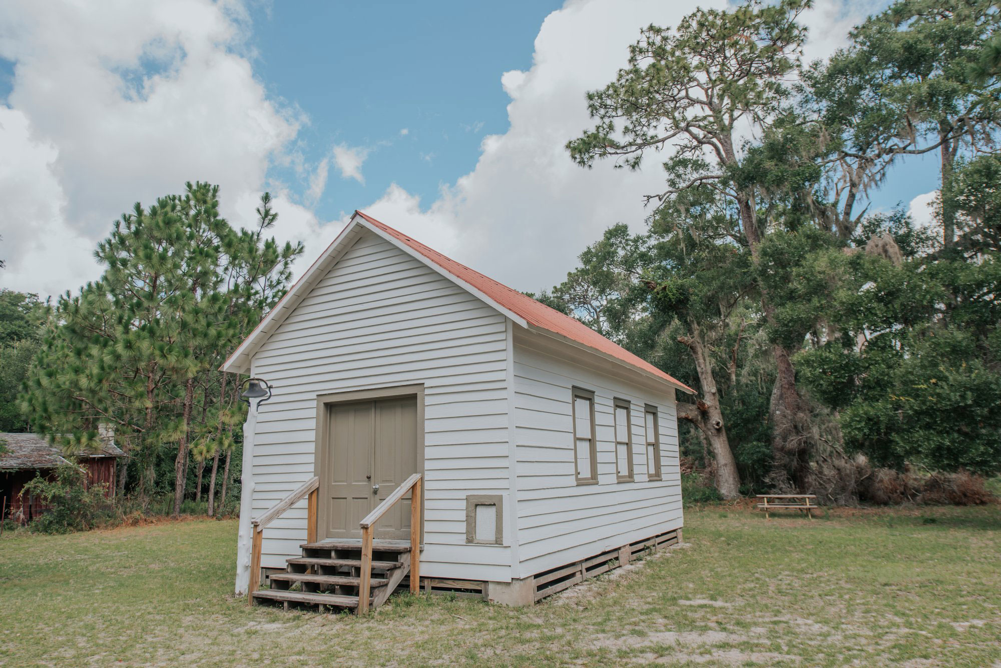 Exterior of the First African Baptist Church on Cumberland Island, Georgia