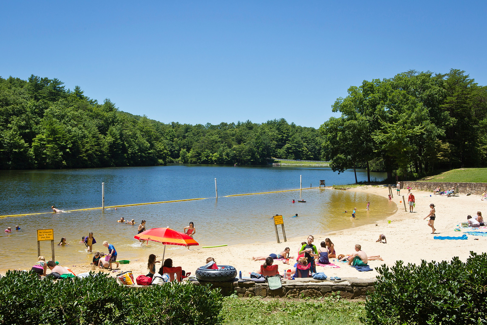 Beach at Fort Mountain State Park in Chatsworth, Georgia