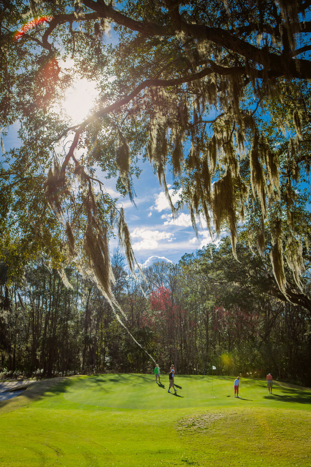 Golfers on Laurel Island Links Golf Course in Kingsland, Georgia