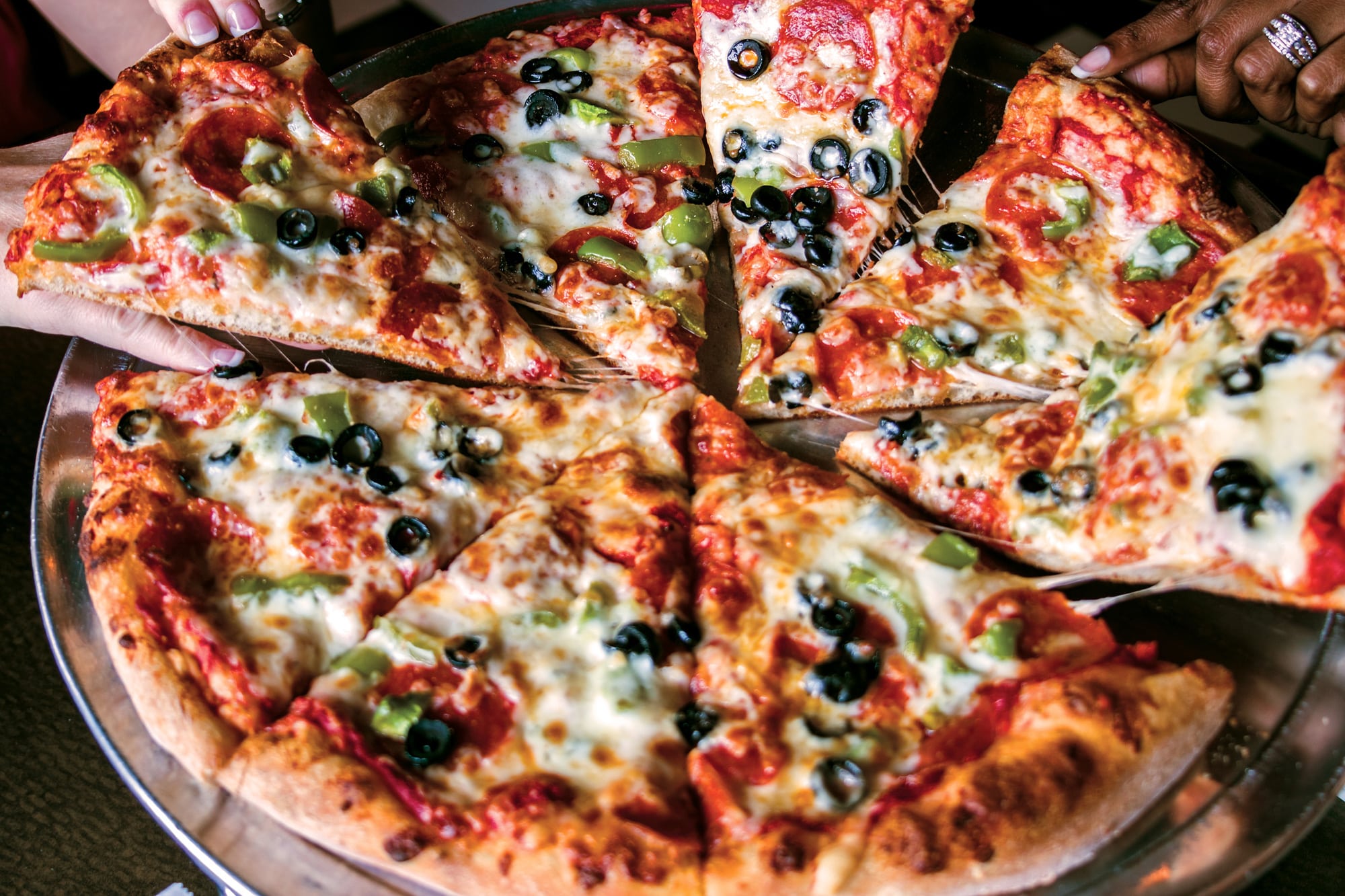 New York-style pizza at Ingleside Village Pizza in Macon, Georgia