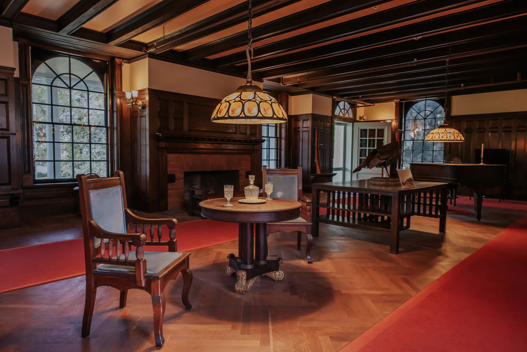 Interior room of Plum Orchard mansion on Cumberland Island, Georgia