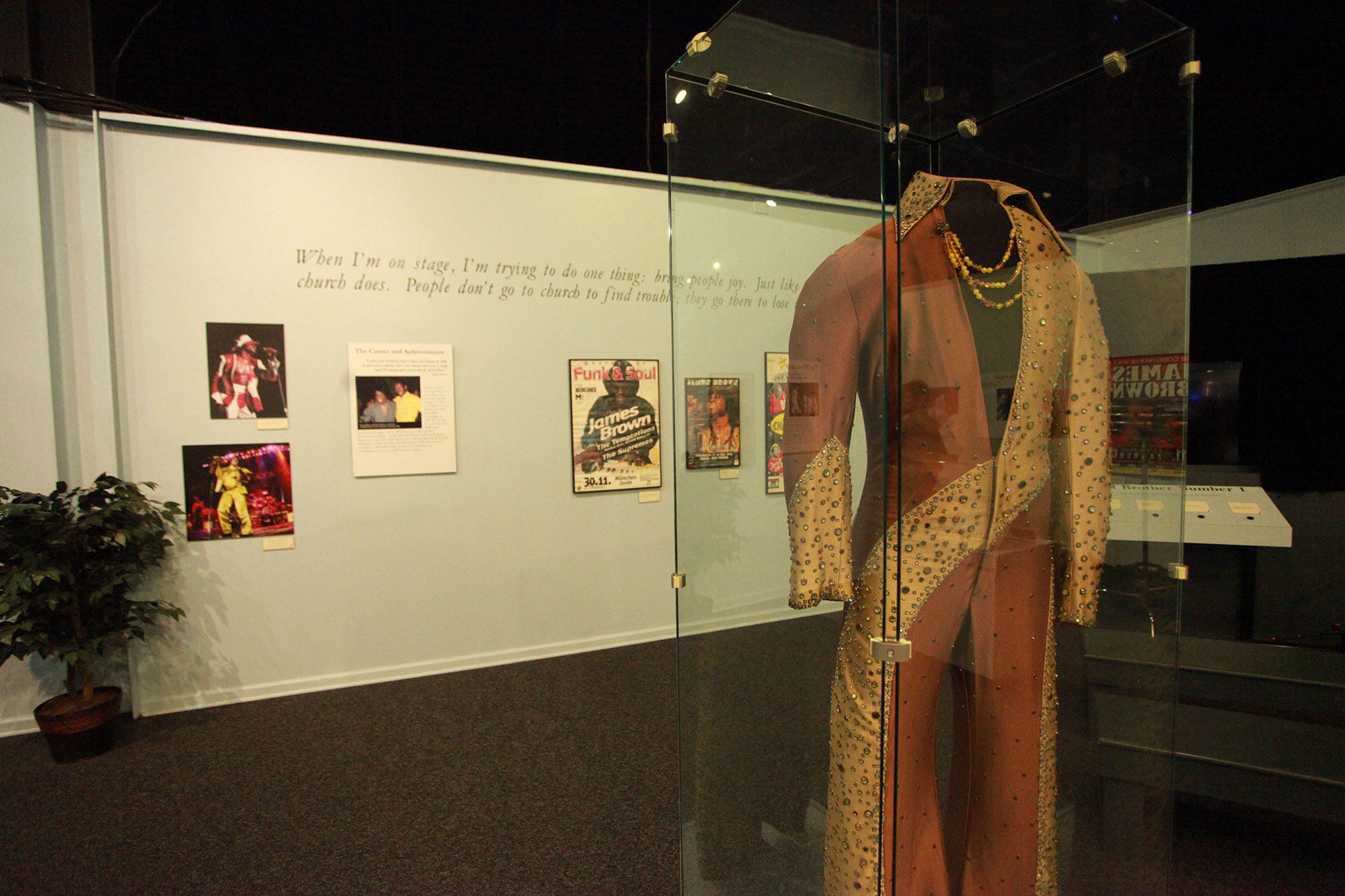 James Brown suit on display at the Augusta Museum of History
