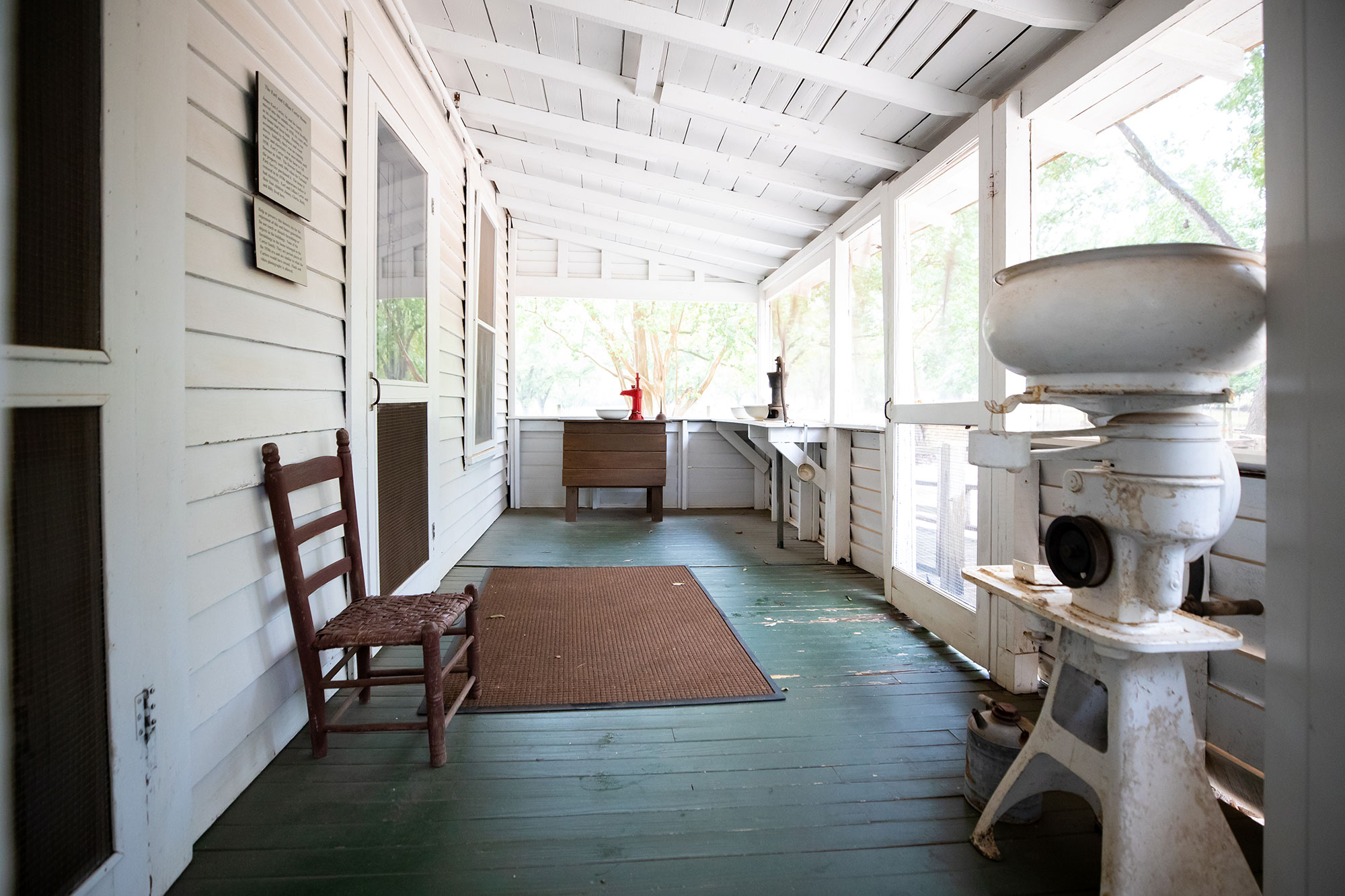 Front porch of Jimmy Carter Boyhood Farm home in Plains, Georgia