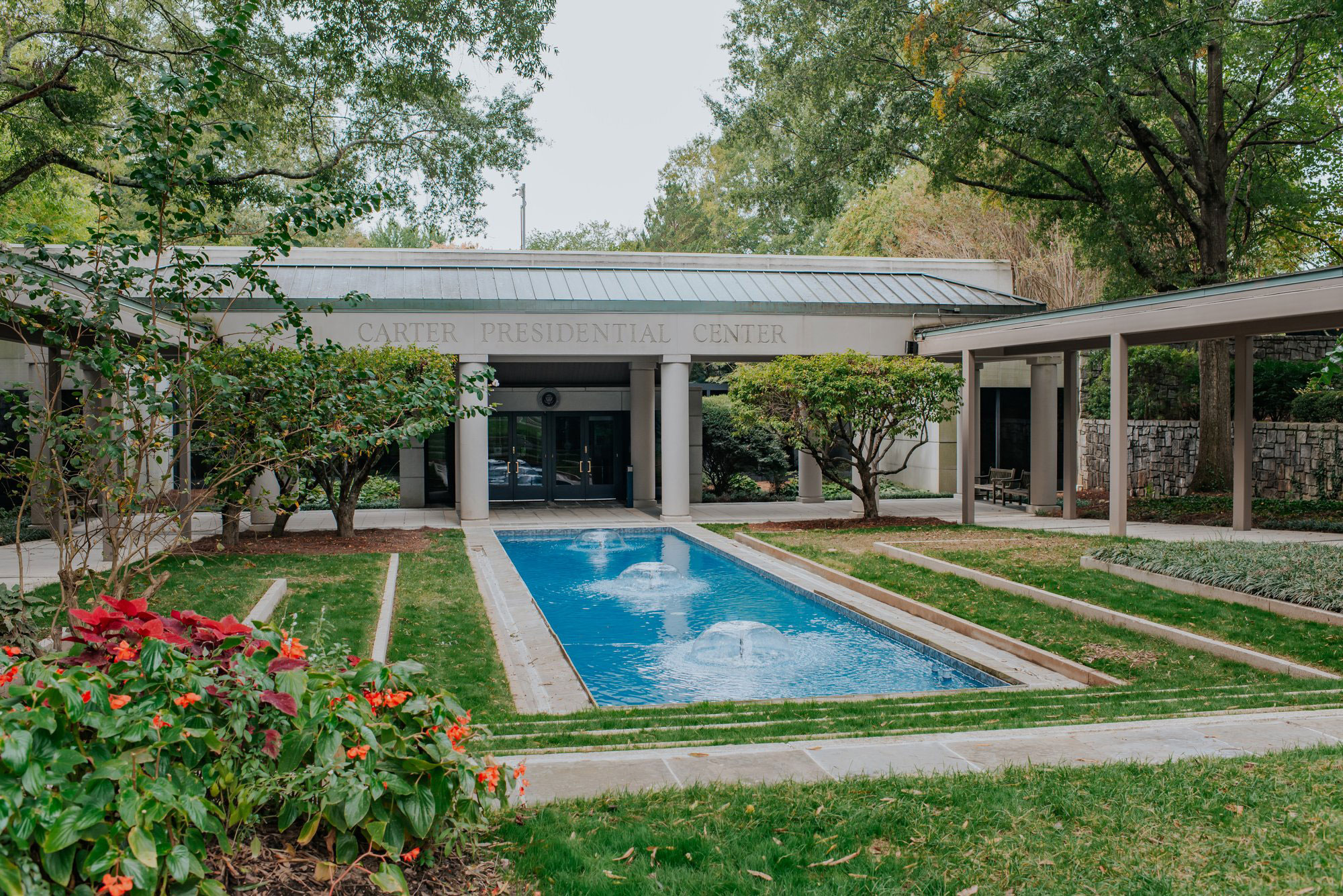 Entrance to the Carter Presidential Center in Atlanta, Georgia