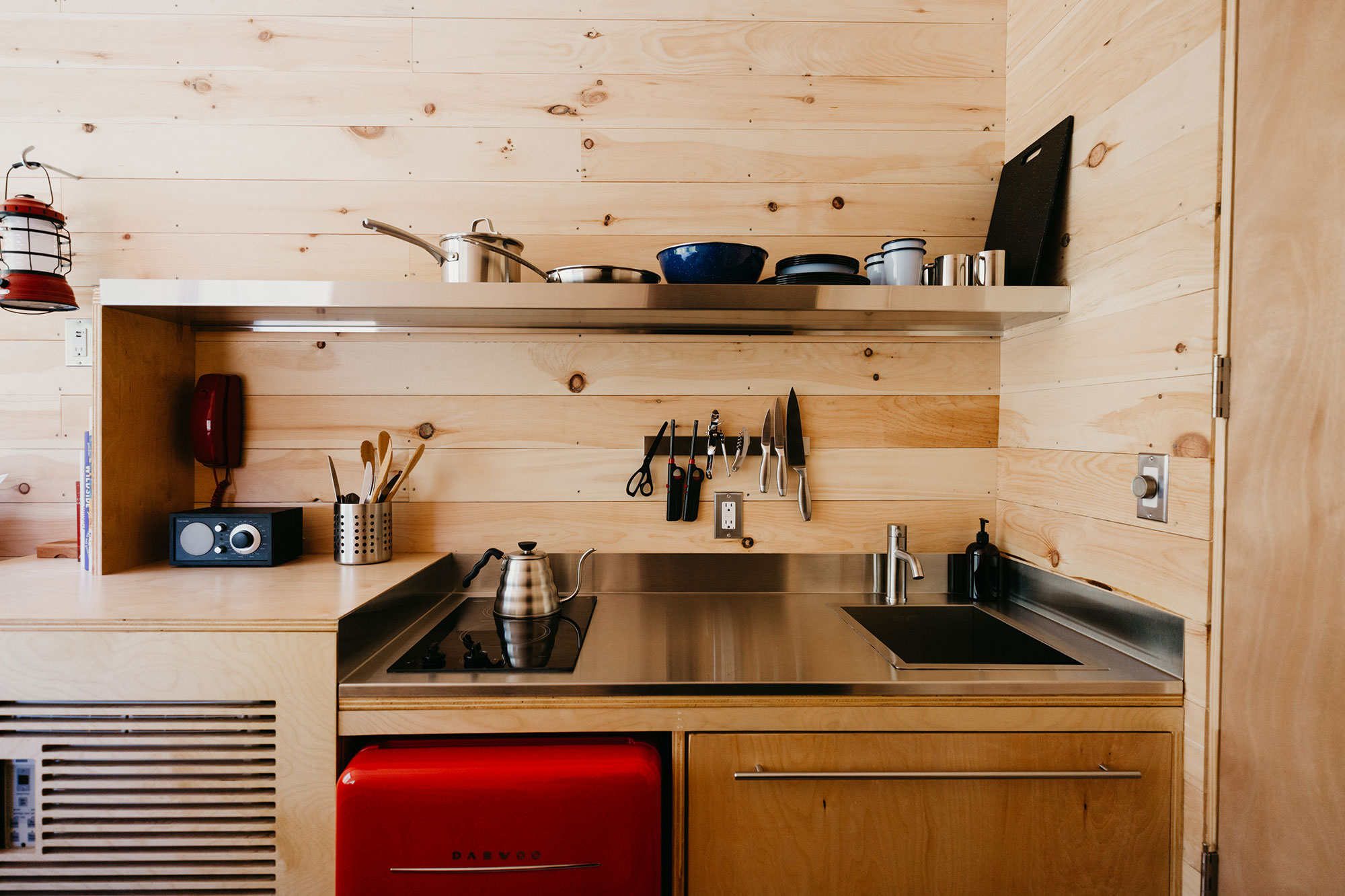 Kitchen in the Getaway cabin in Suches, Georgia