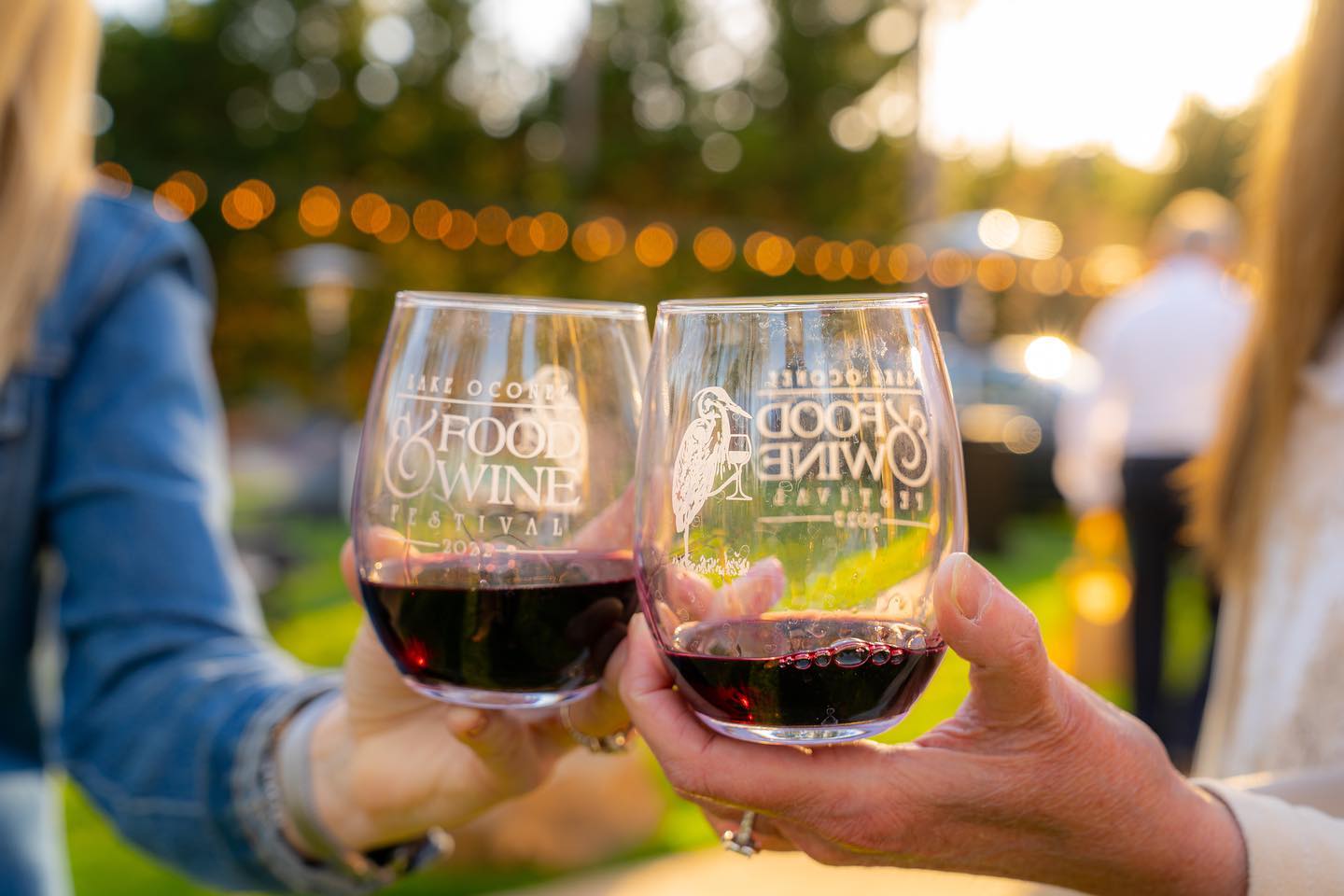 Wine glasses at Lake Oconee Food & Wine Festival