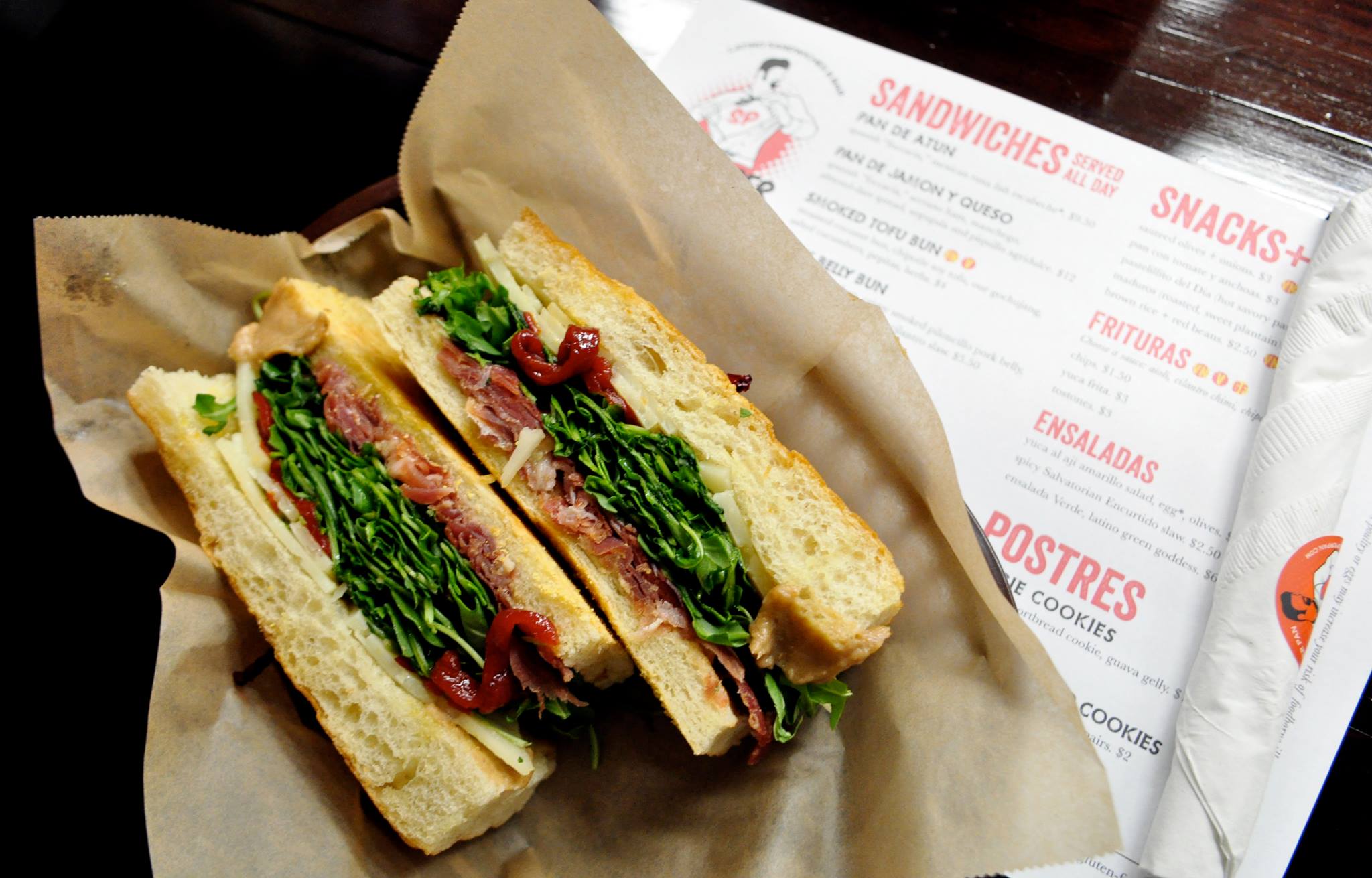 Sandwich from El Super Pan at Ponce City Market in Atlanta