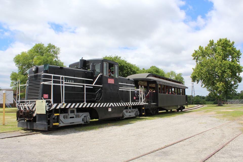 A diesel train at the Georgia State Railroad Museum in Savannah