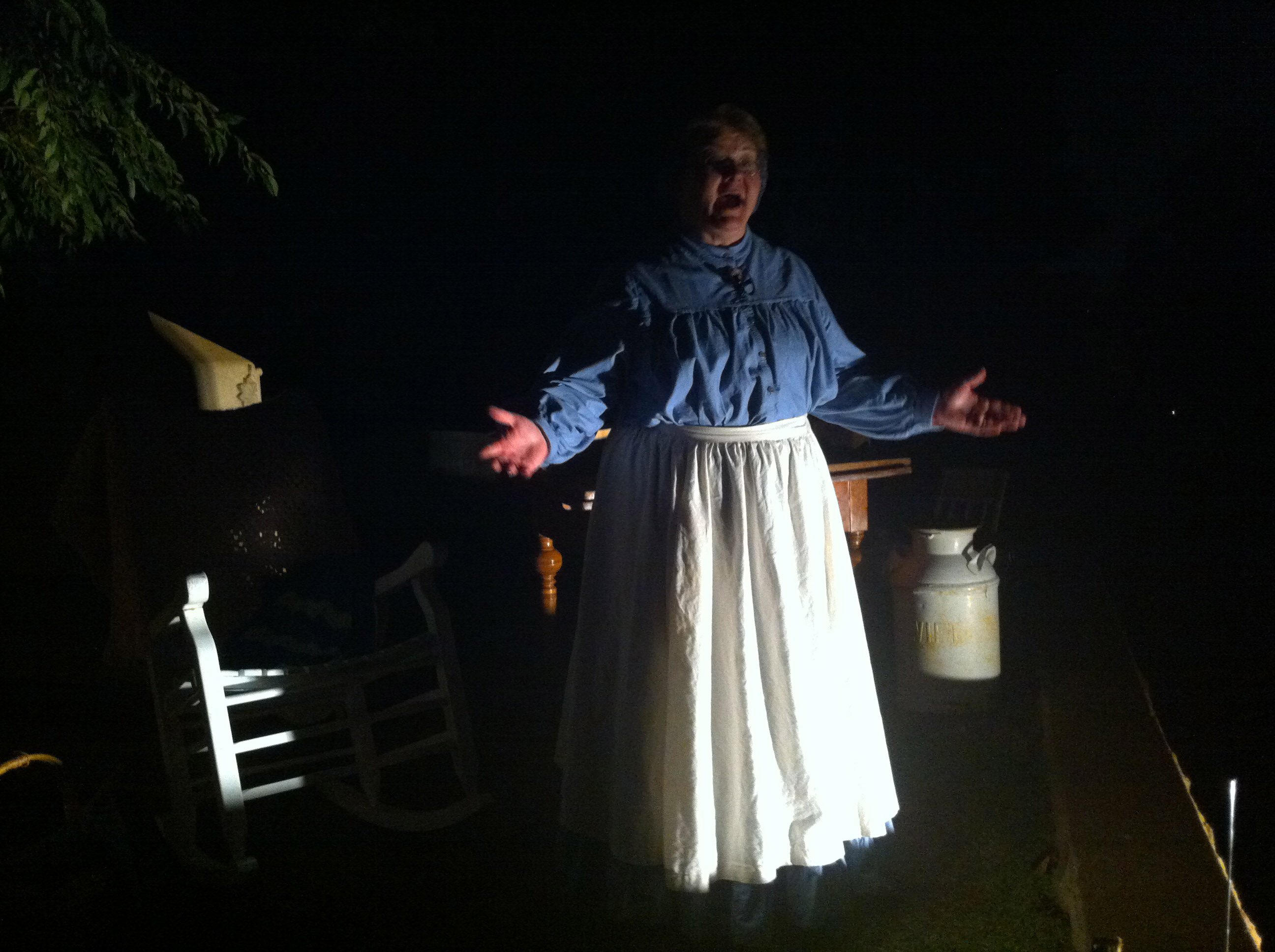 An actor on Historic Oakland Cemetery's Halloween Tour