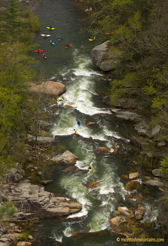 Kayakers at Tallulah Gorge