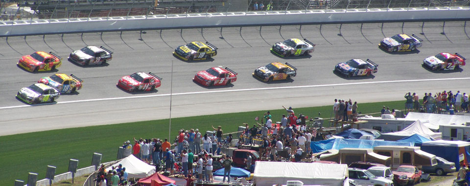 Hear the roar of the engines at the Atlanta Motor Speedway