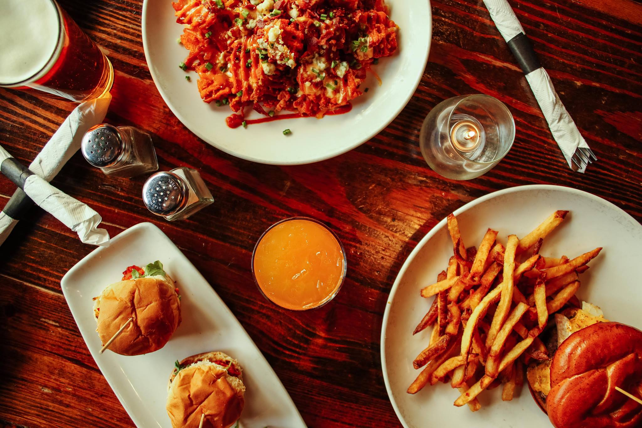 Food selection at Cypress Street Pint & Plate in Atlanta, Georgia