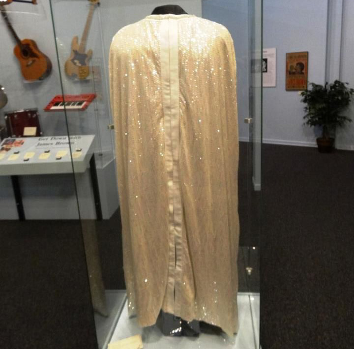 James Brown's cape on display at the Augusta Museum of History