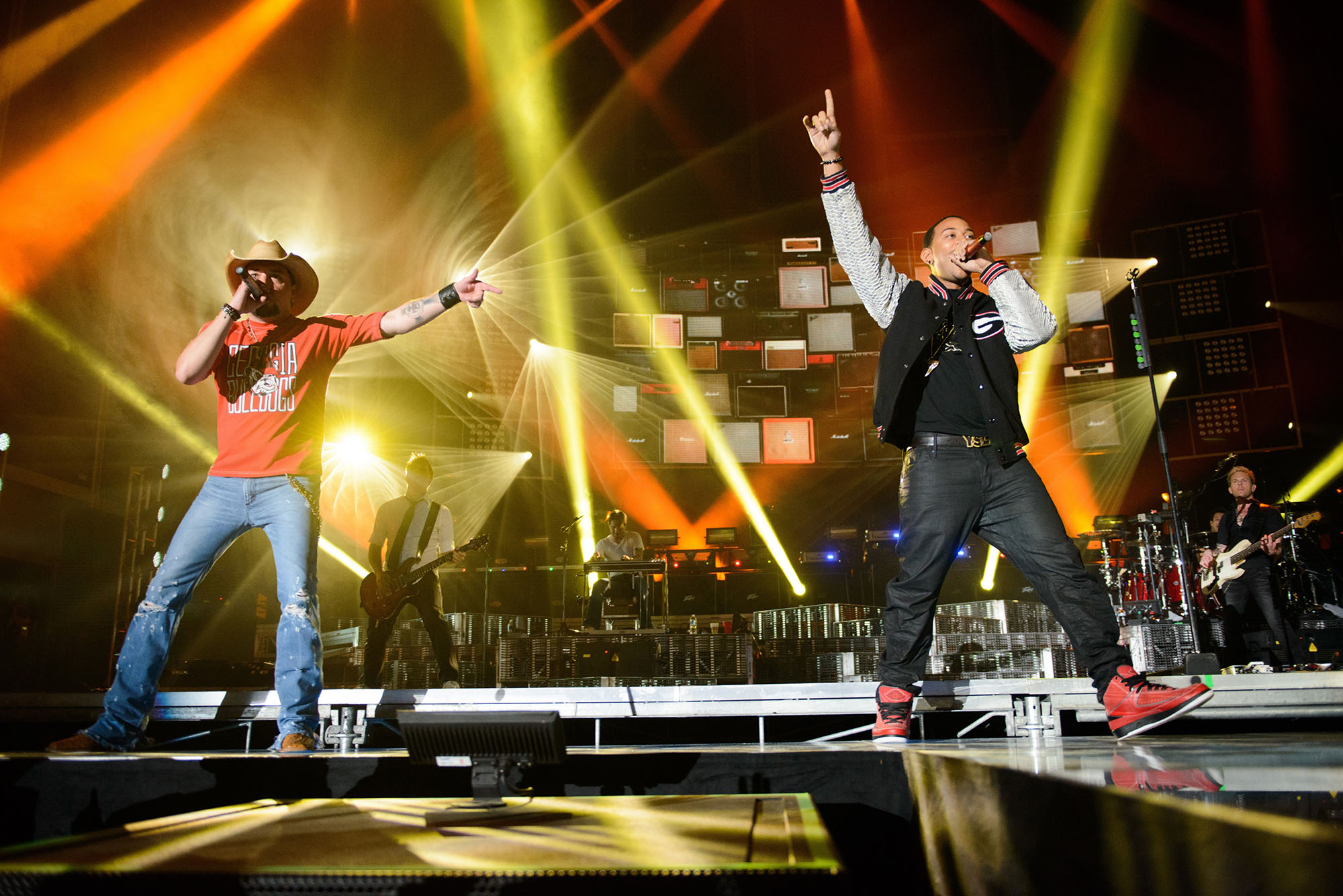 Jason Aldean and Ludacris at Sanford Stadium in Athens, Georgia
