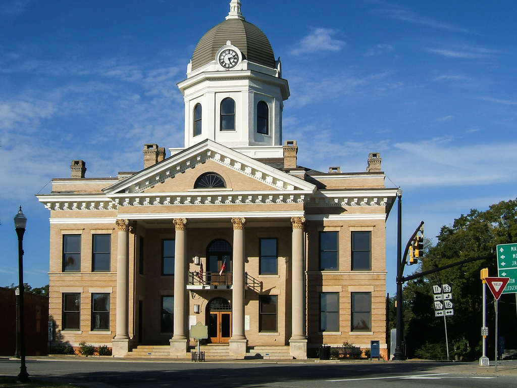 Jasper County Courthouse in Monticello, Georgia