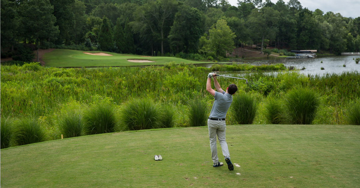 Golfer at Lake Oconee