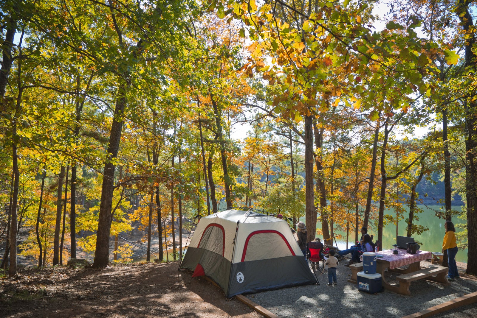 Fall camping at Red Top Mountain State Park on Lake Allatoona