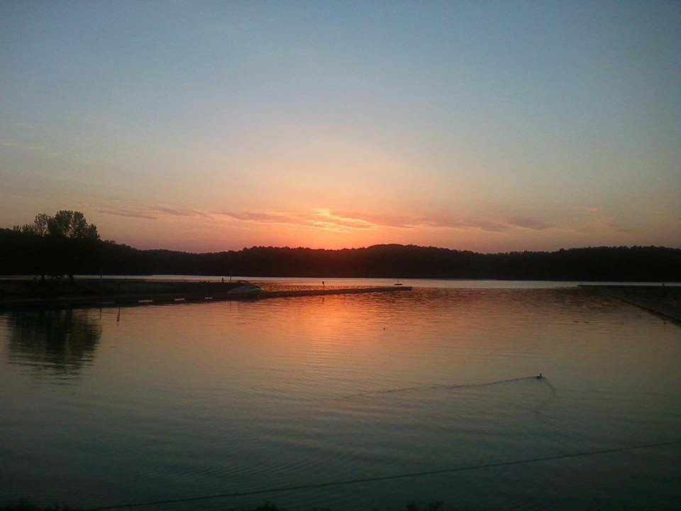 Sunset over Lake Allatoona from Sunset Grille in Woodstock, Georgia