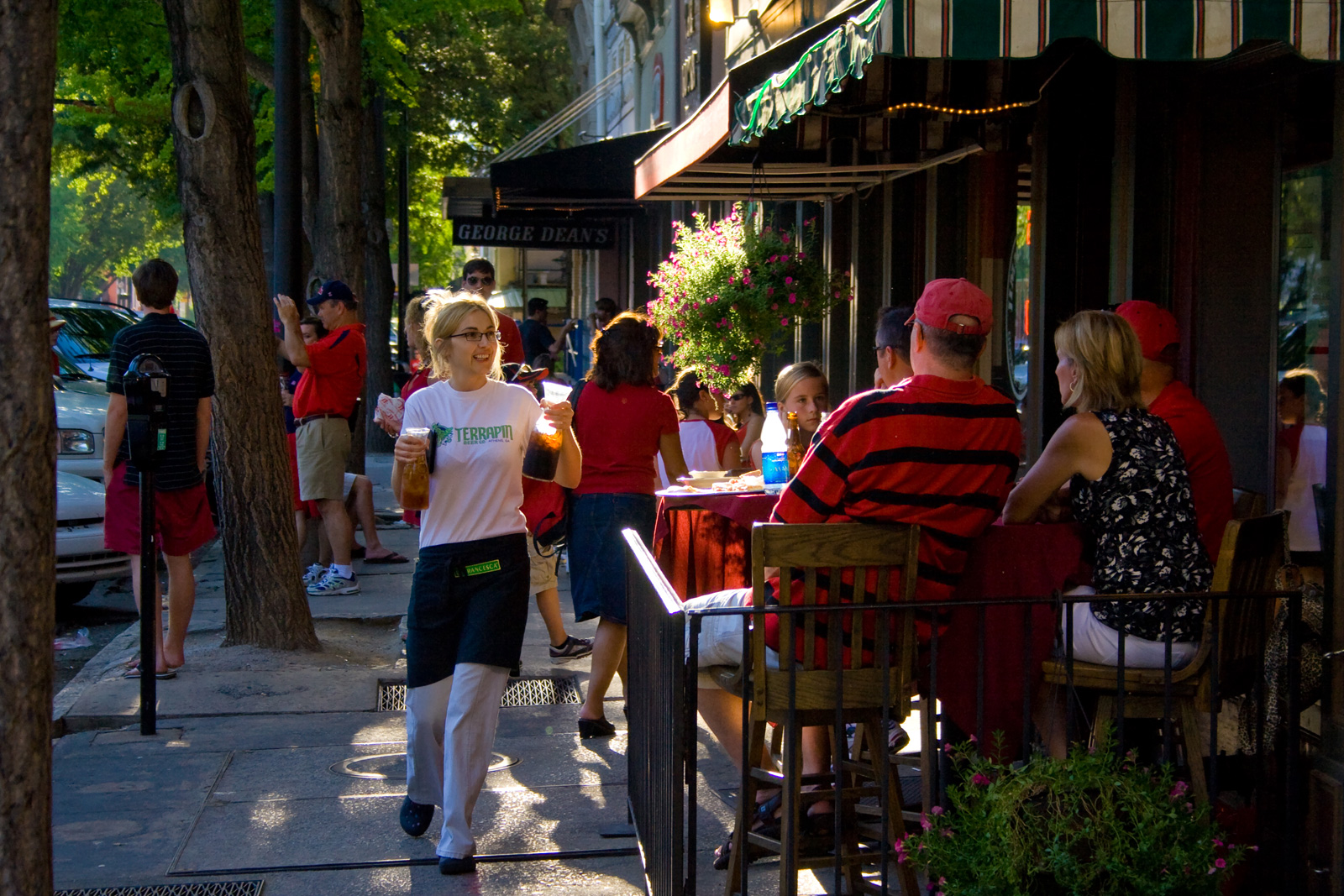Grab a bite to eat in downtown Athens.