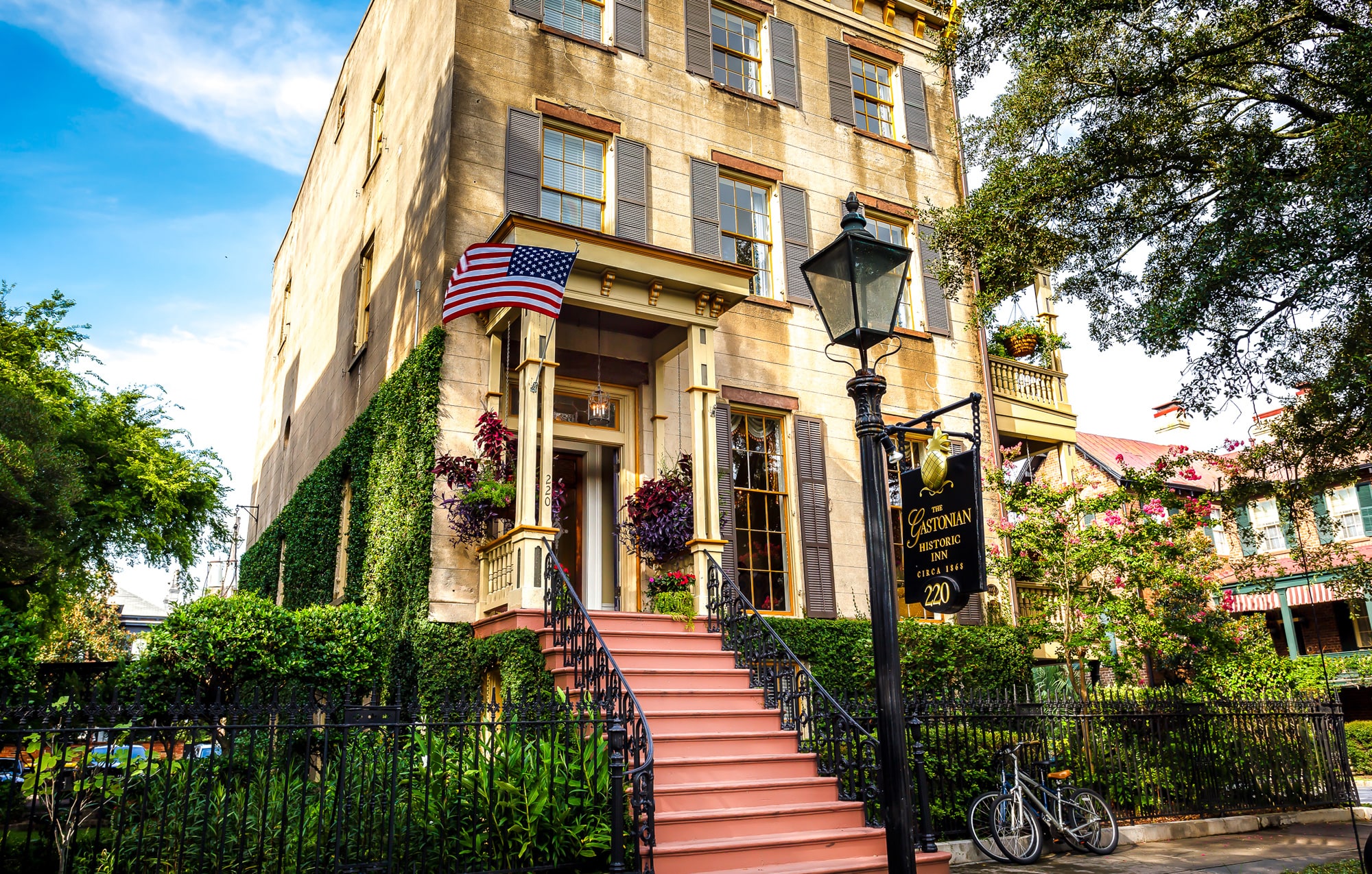 View of the front of The Gastonian in Savannah, Georgia