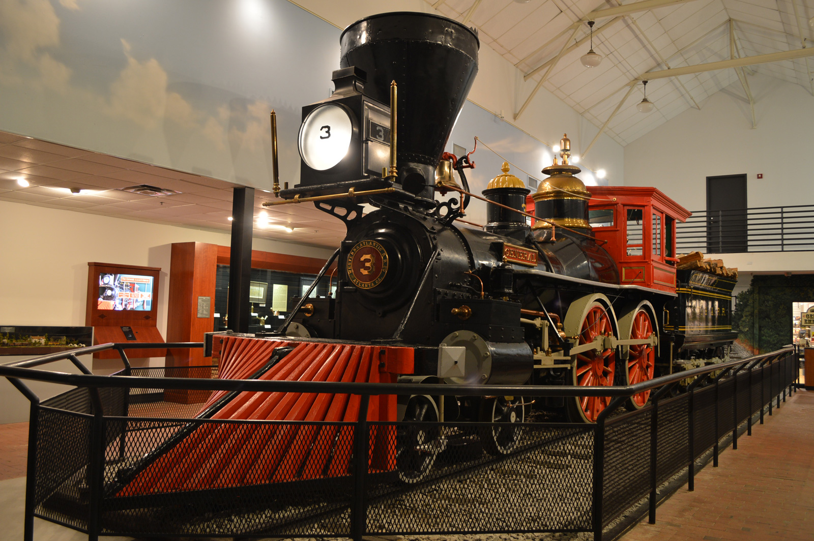 The General locomotive at The Southern Museum in Kennesaw, Georgia