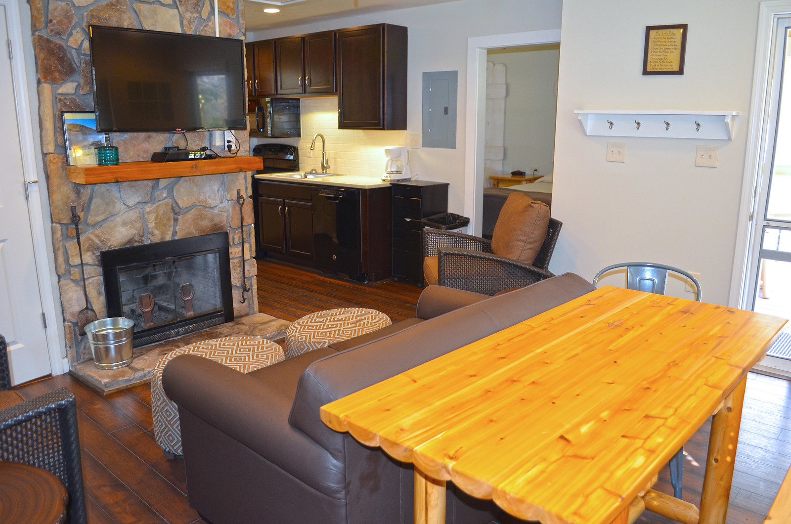 Interior of cottage at Vogel State Park in Blairsville, Georgia