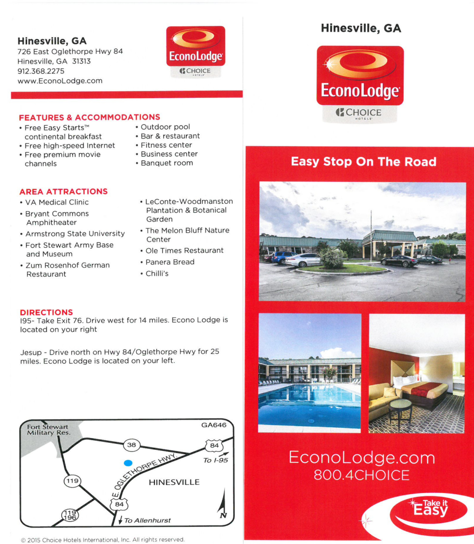 Econolodge Brochure - Hinesville