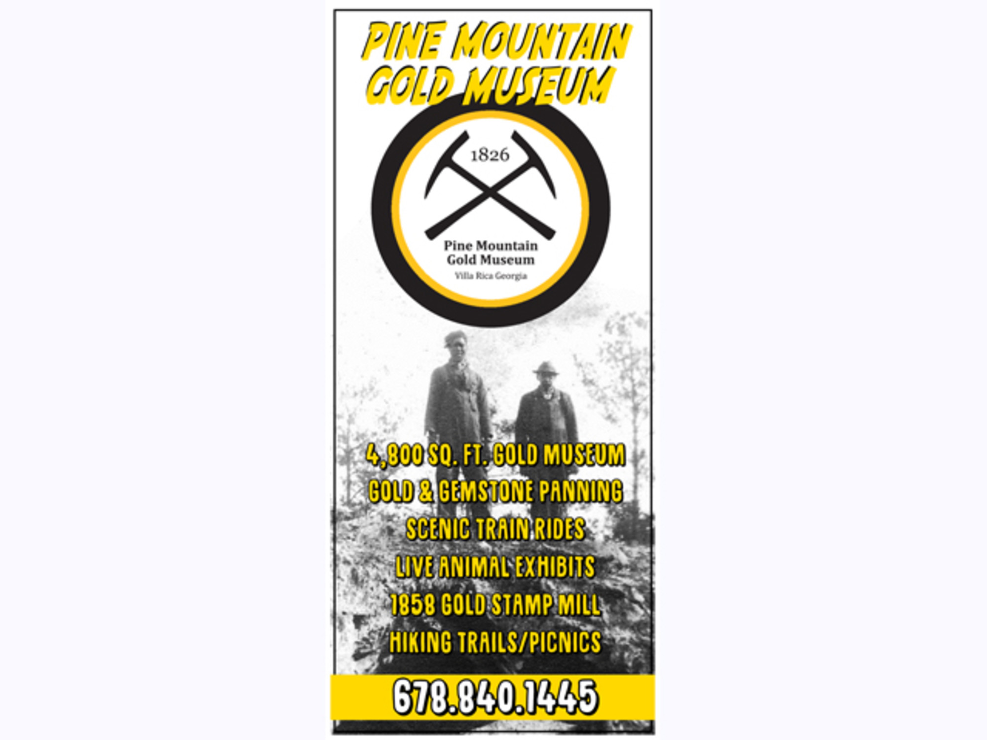 2018 Pine Mountain Gold Museum Rack Card
